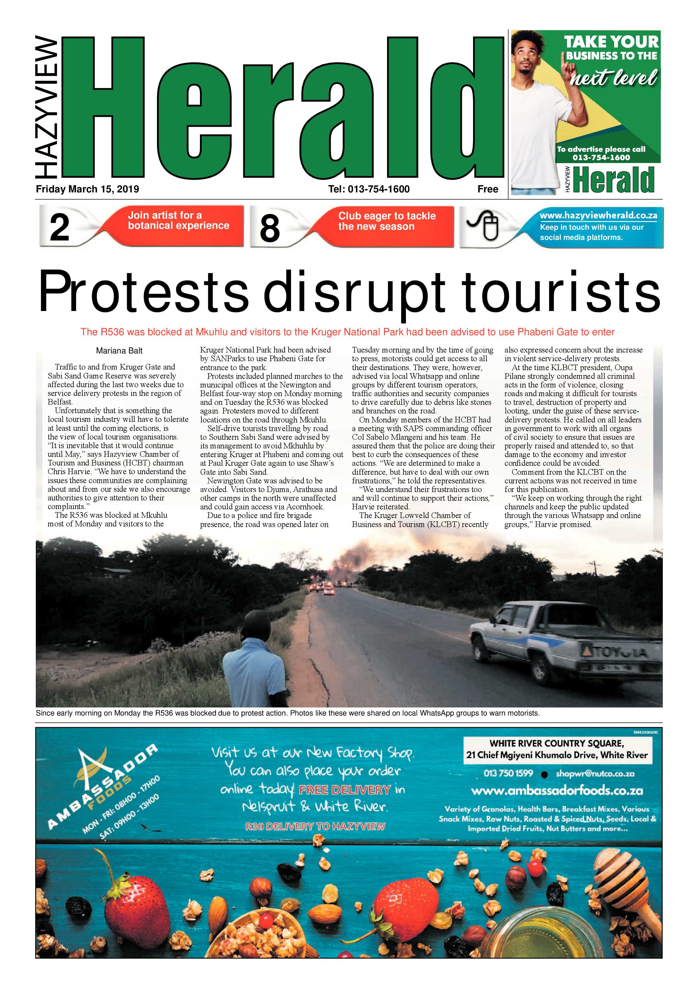 Hazyview Herald 15 March 2019 page 1