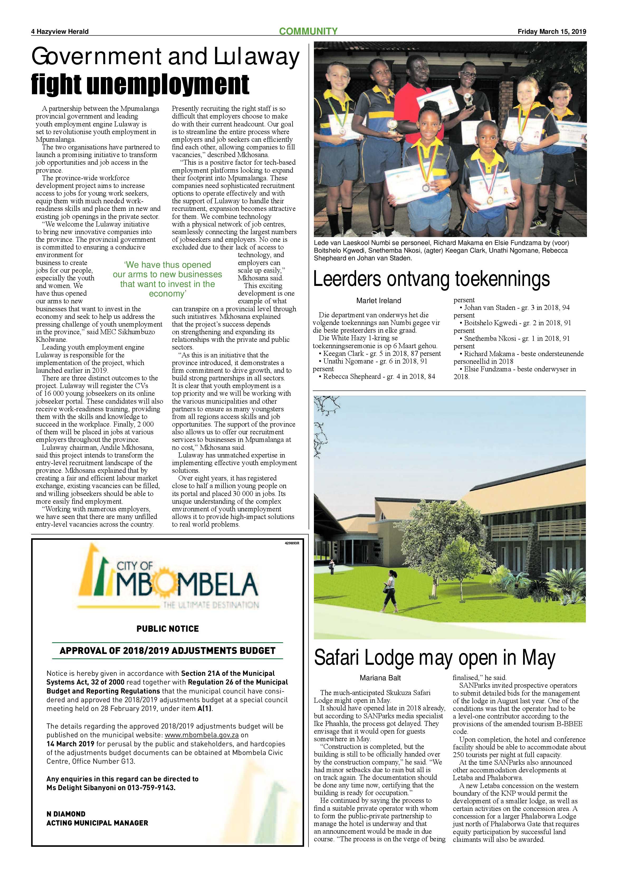 Hazyview Herald 15 March 2019 page 4