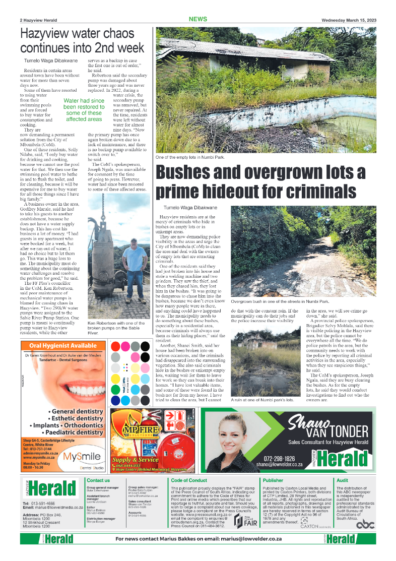 Hazyview Herald 15 March 2023 page 2