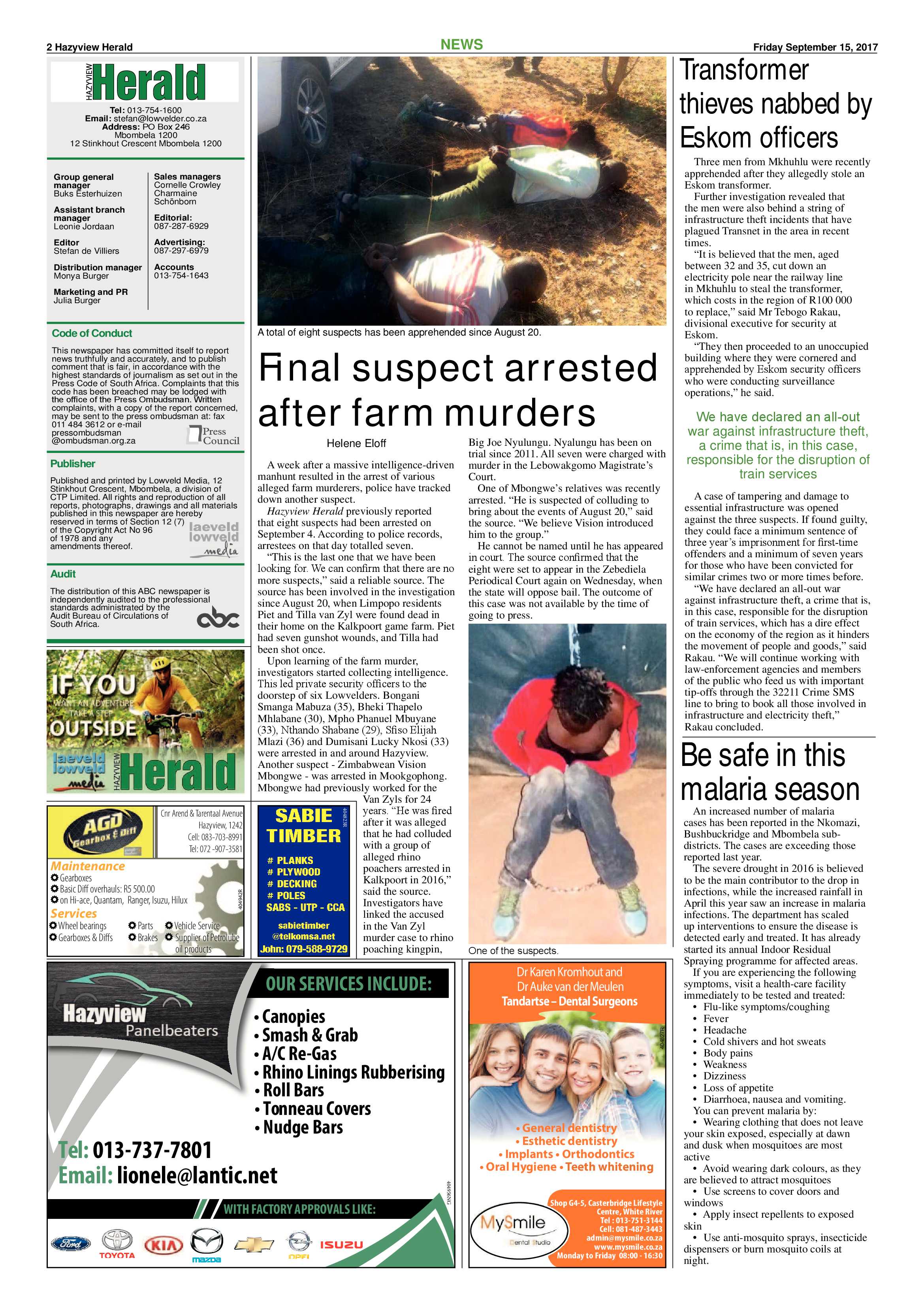 Hazyview Herald 15 September 2017 page 2