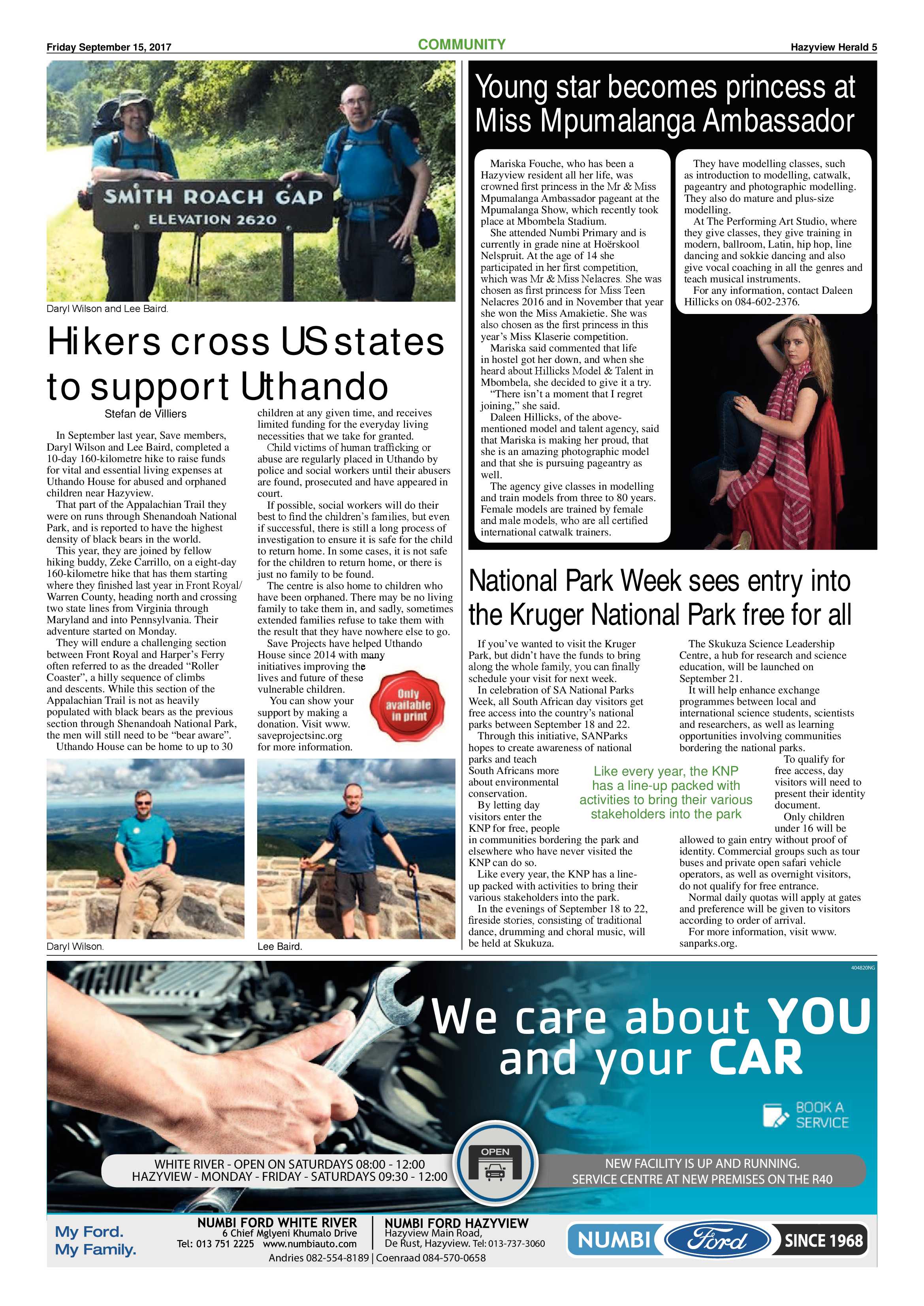 Hazyview Herald 15 September 2017 page 5