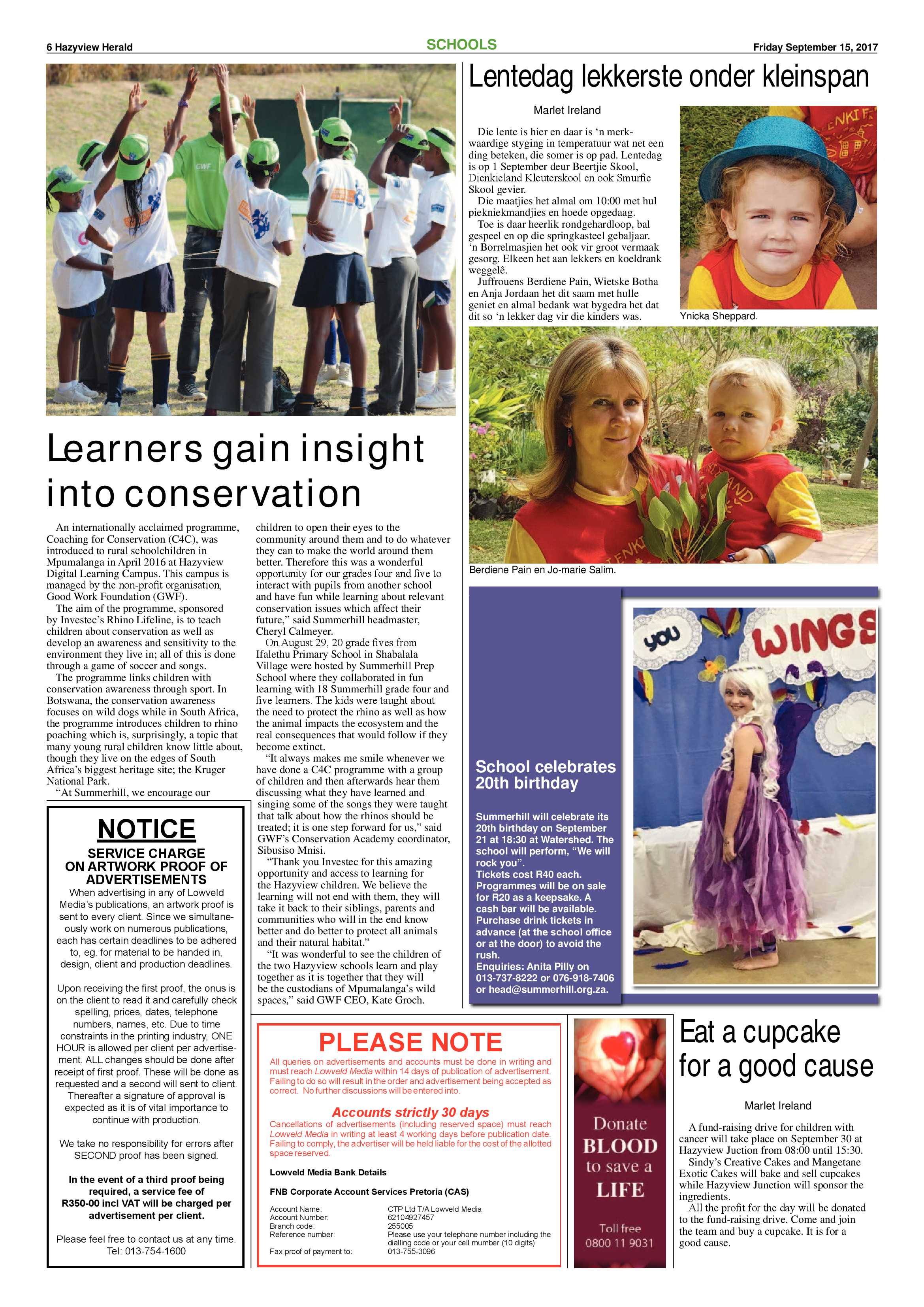 Hazyview Herald 15 September 2017 page 6
