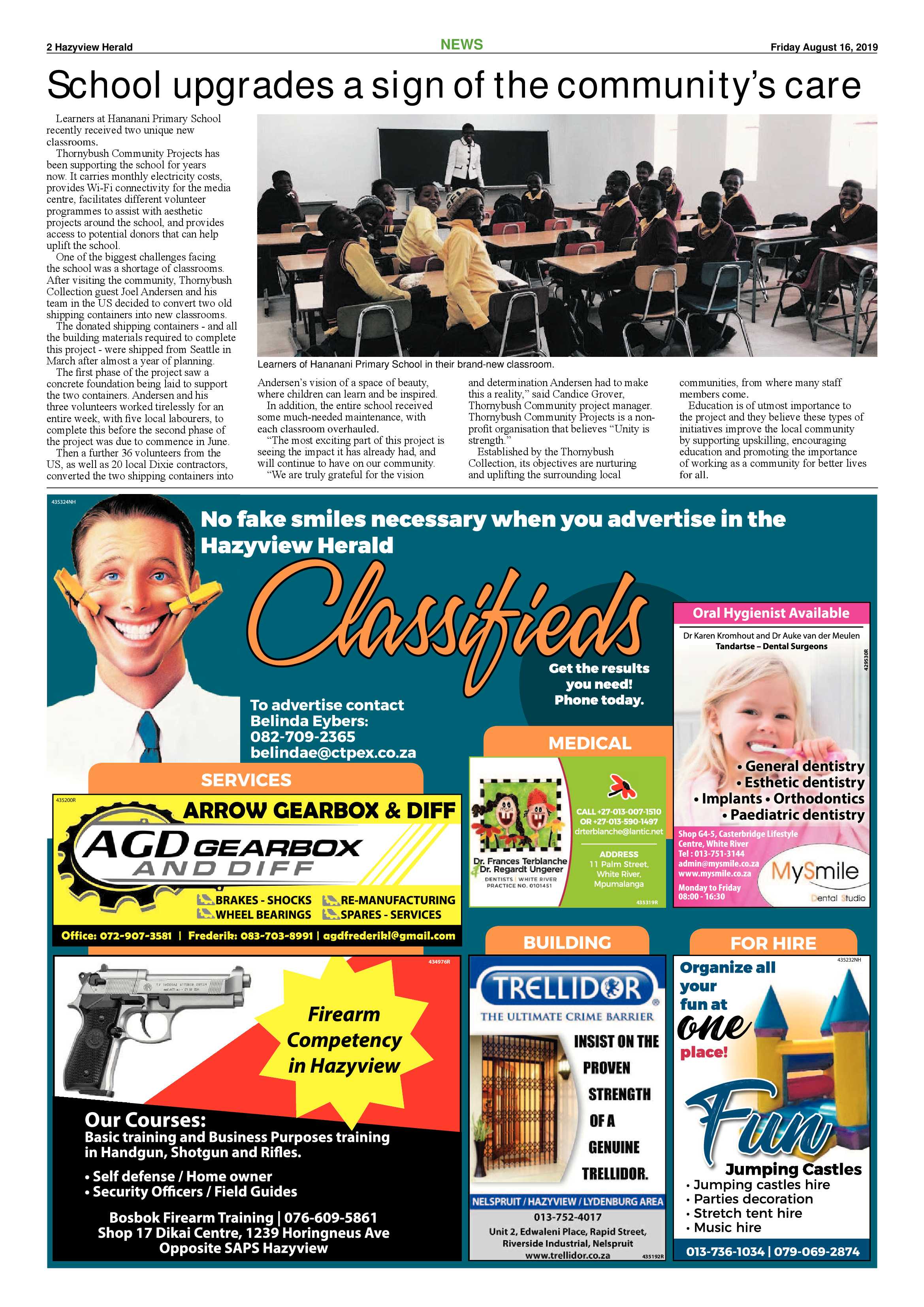 Hazyview Herald 16 August 2019 page 2