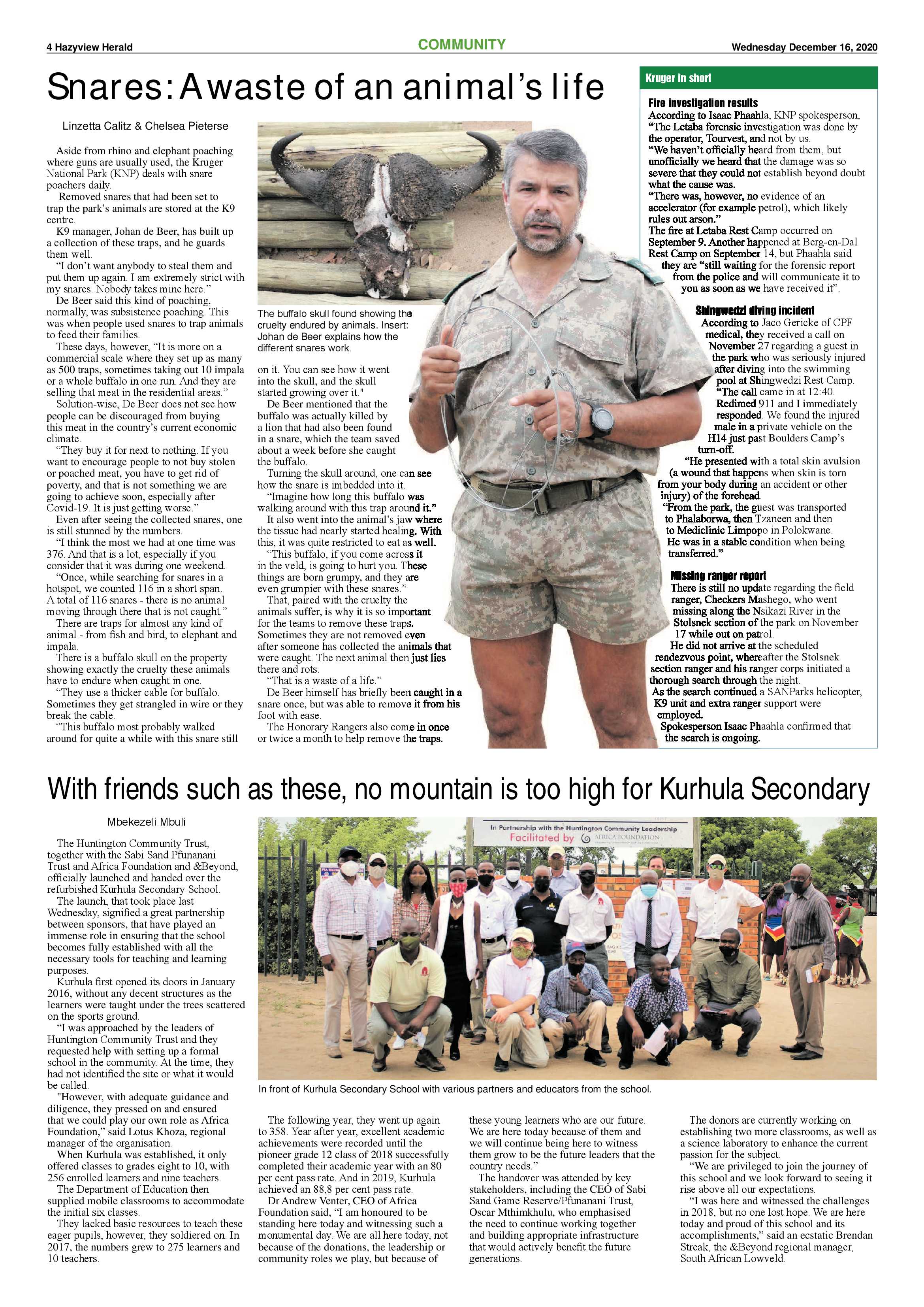 Hazyview Herald 16 December 2020 page 4