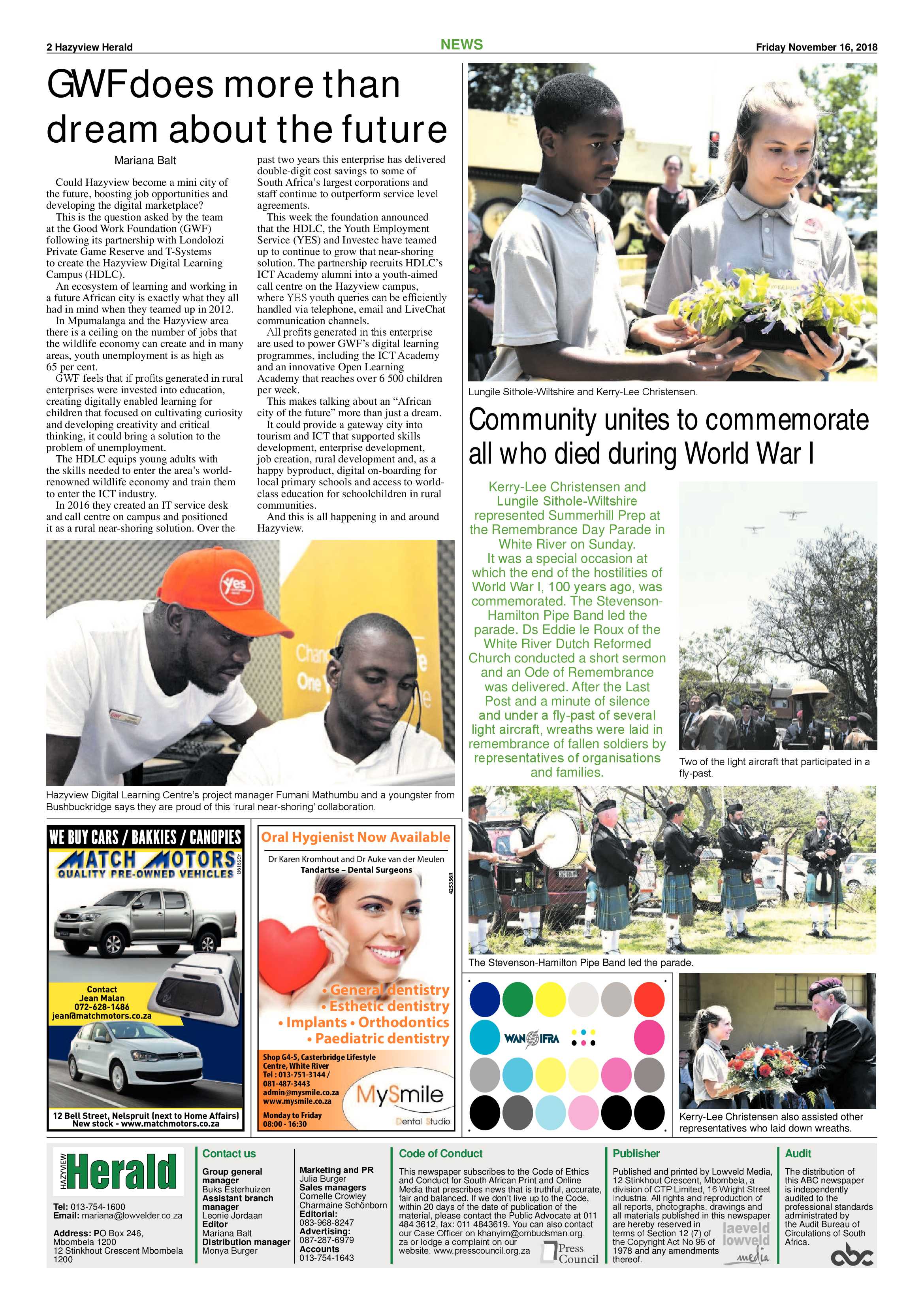 Hazyview Herald 16 November 2018 page 2
