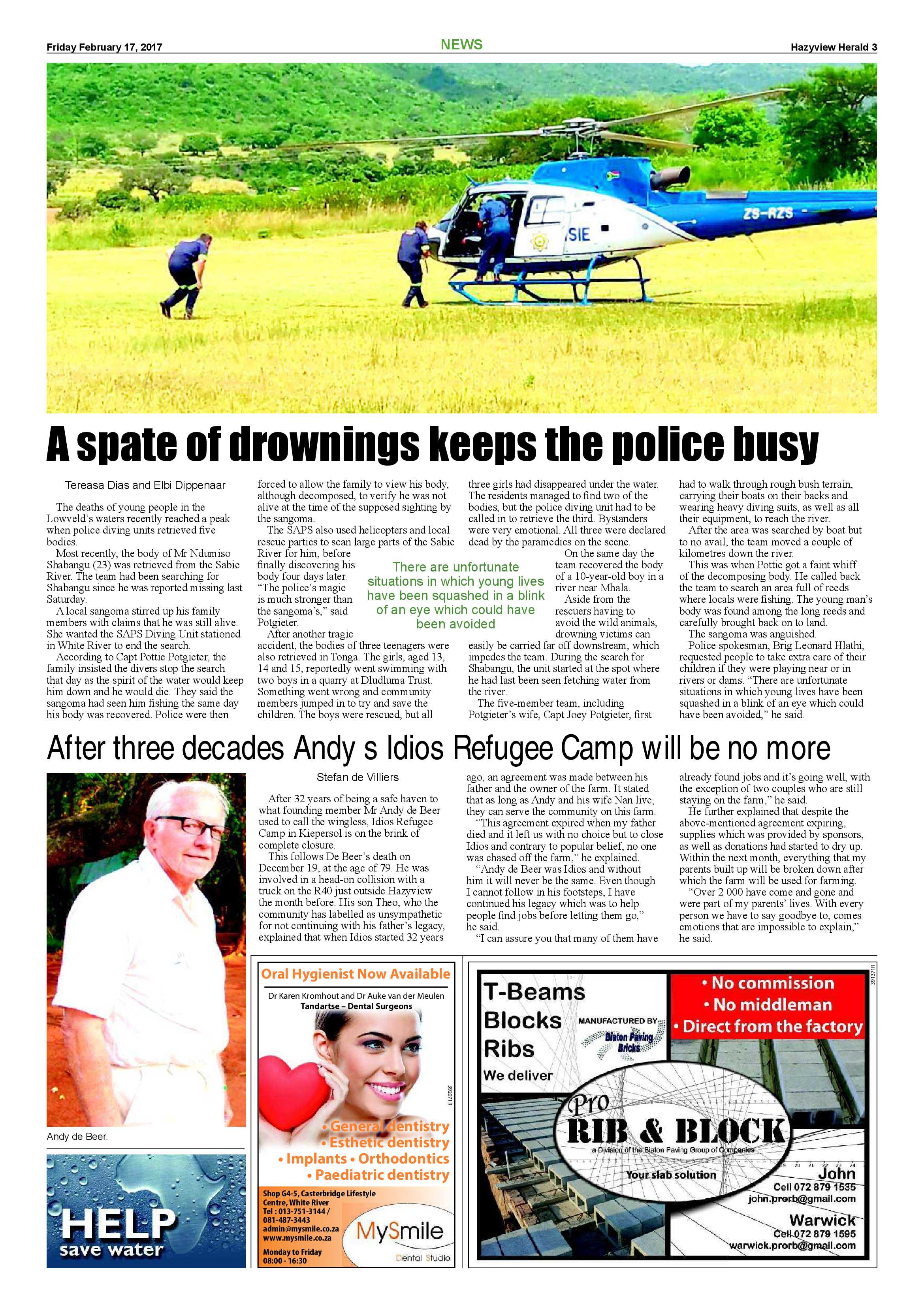 Hazyview Herald 17 February 2017 page 3
