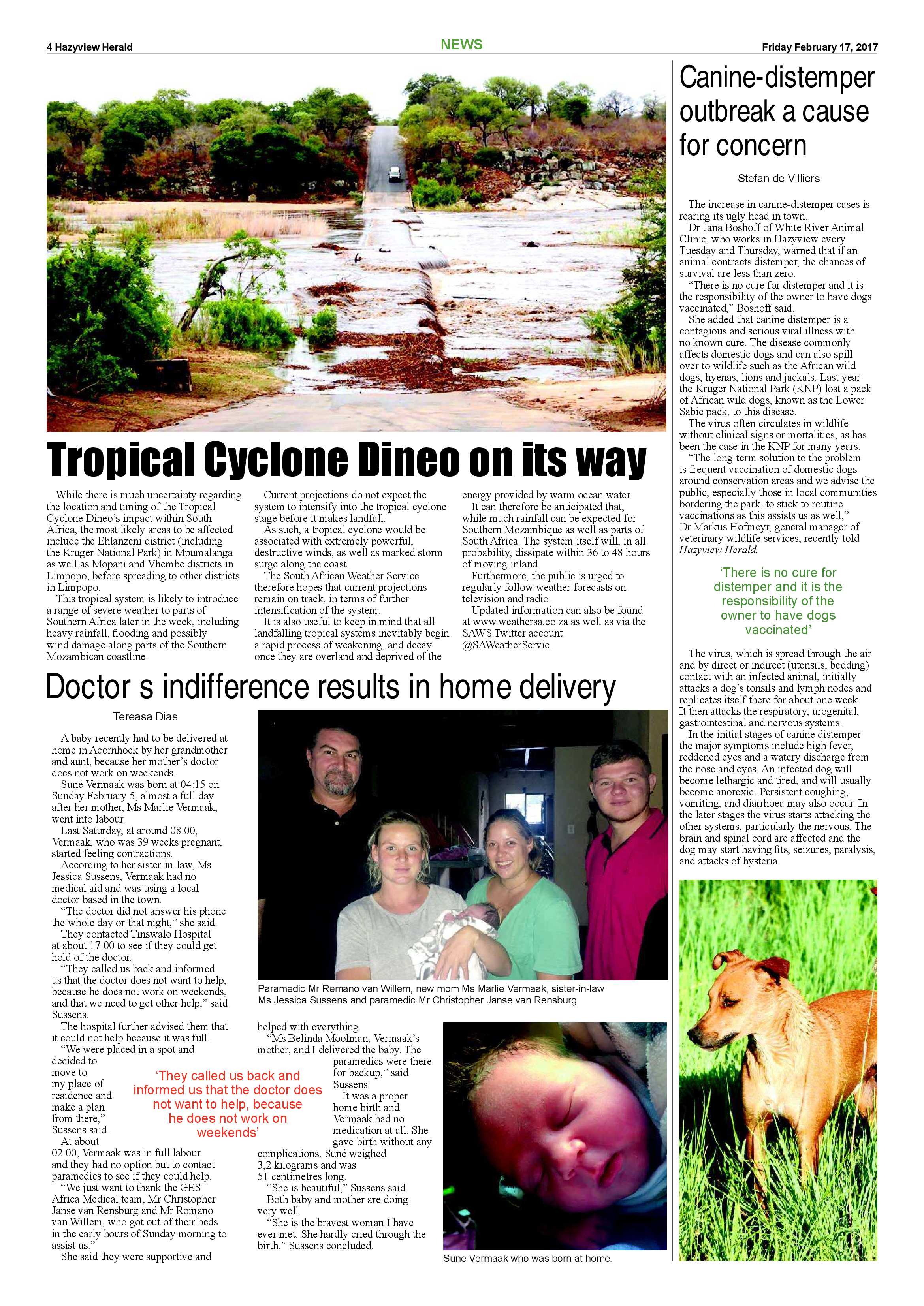 Hazyview Herald 17 February 2017 page 4