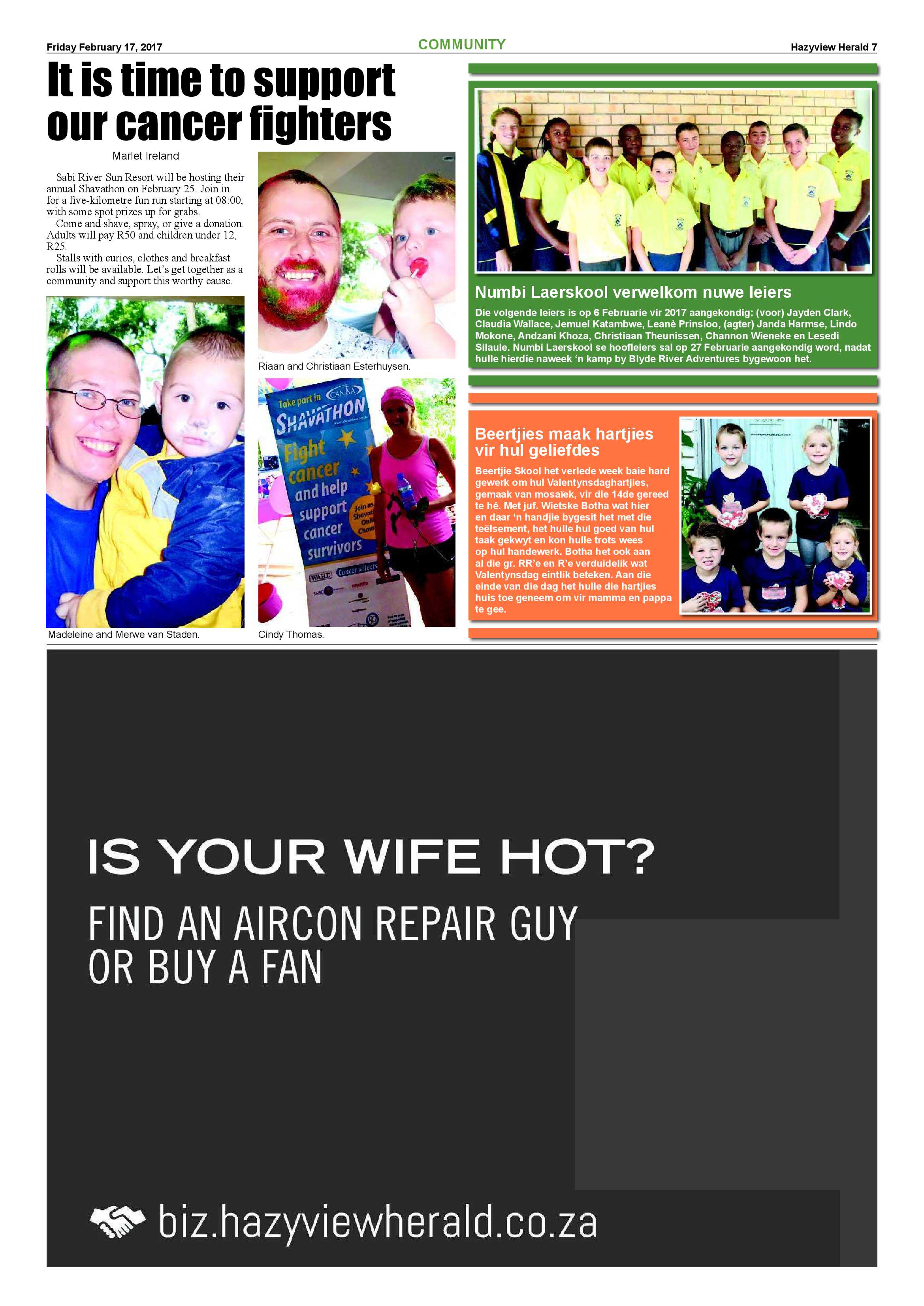 Hazyview Herald 17 February 2017 page 7