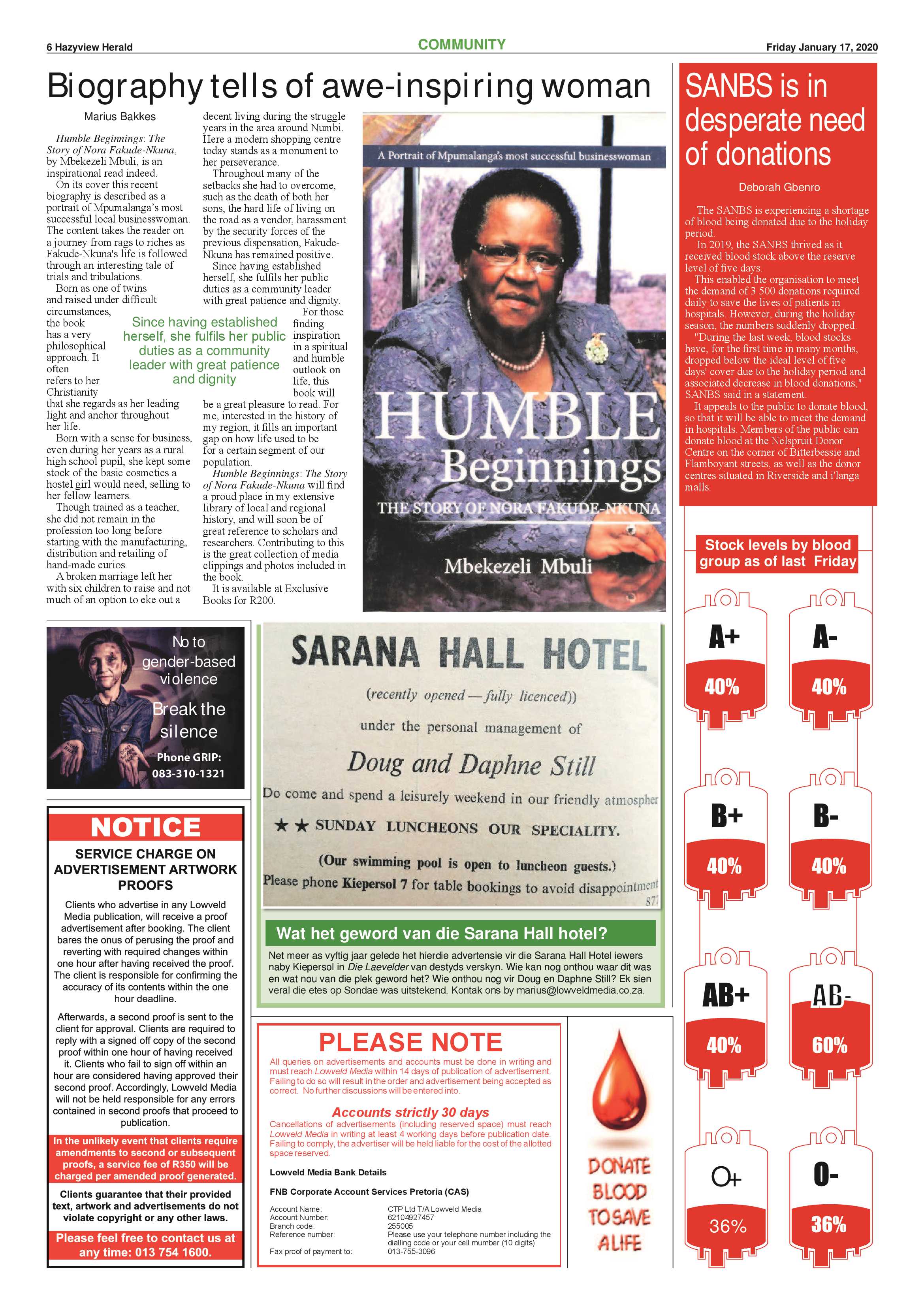 Hazyview Herald 17 January 2020 page 6