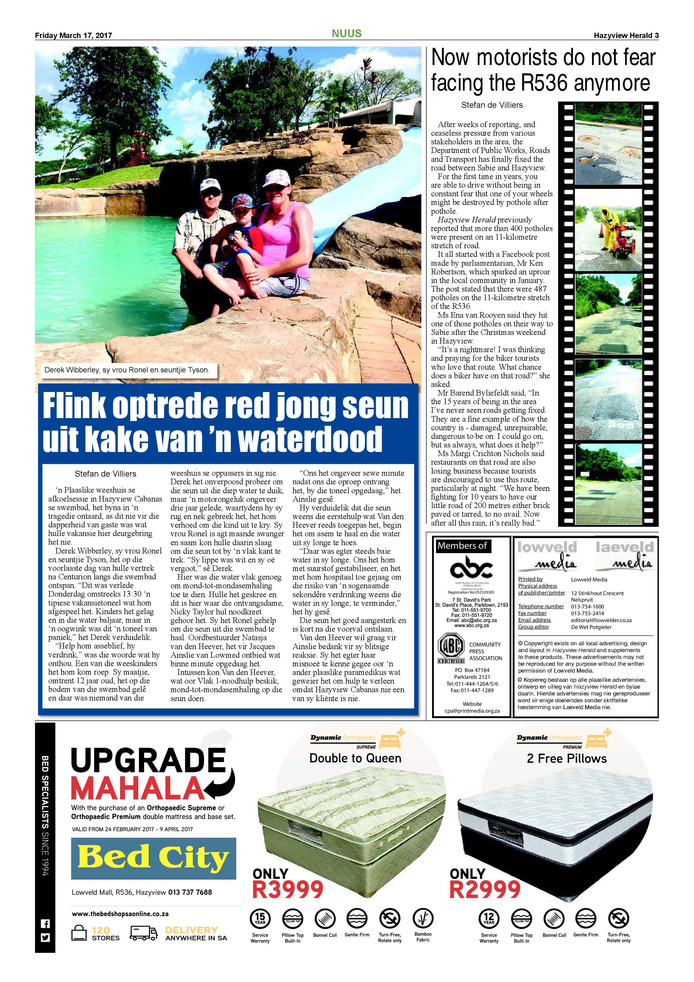 Hazyview Herald 17 March 2017 page 3