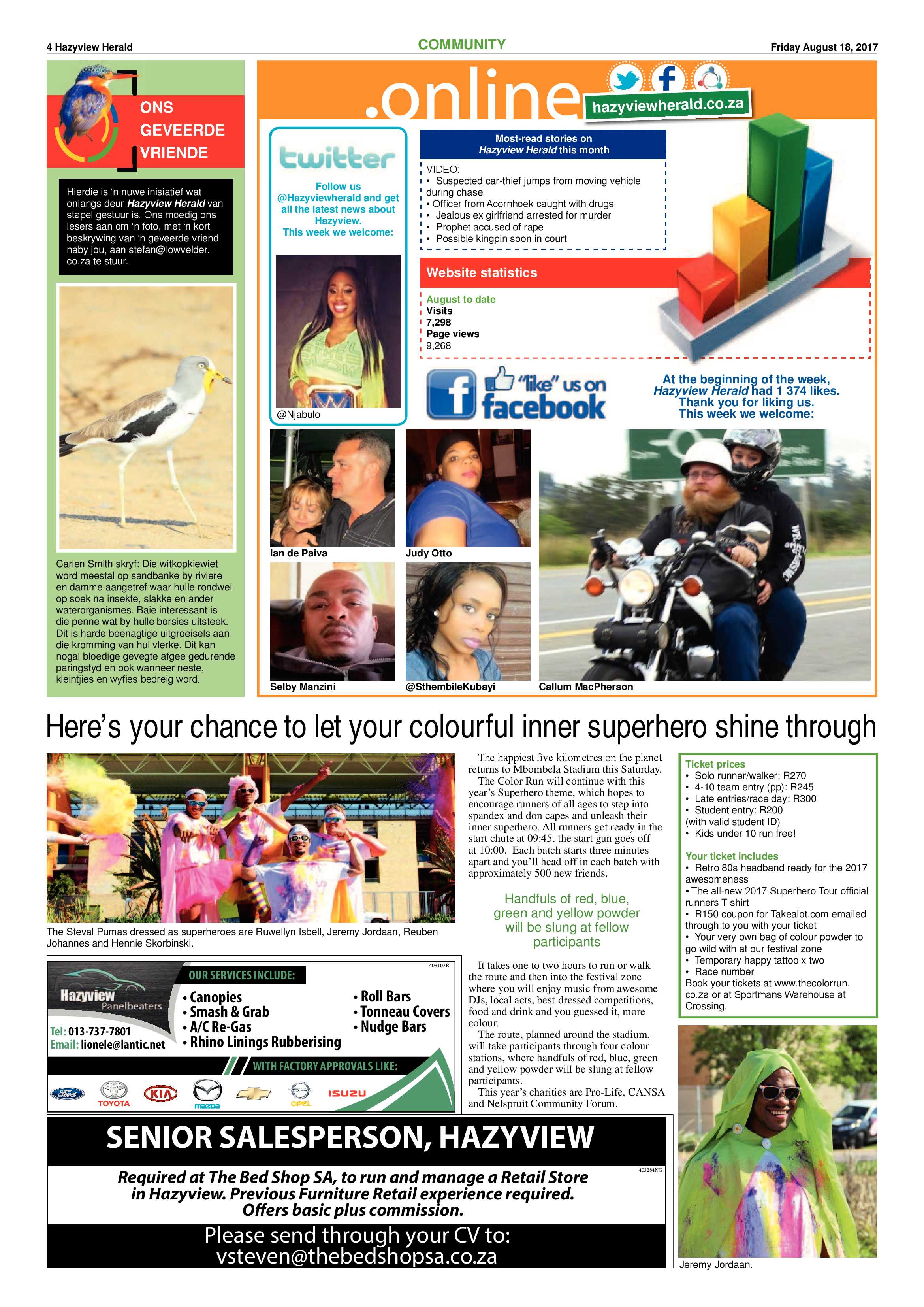 Hazyview Herald 18 August 2017 page 4
