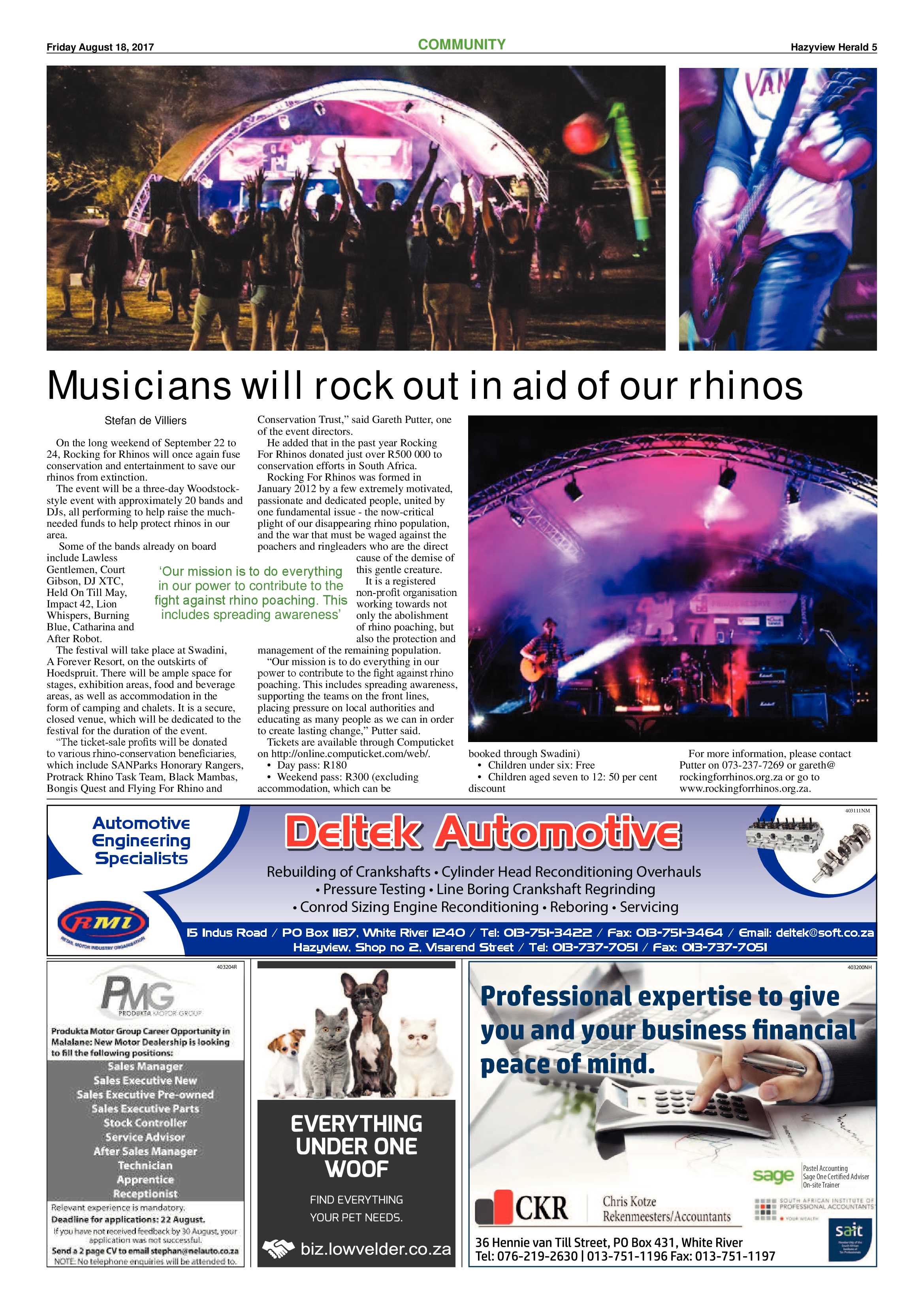 Hazyview Herald 18 August 2017 page 5