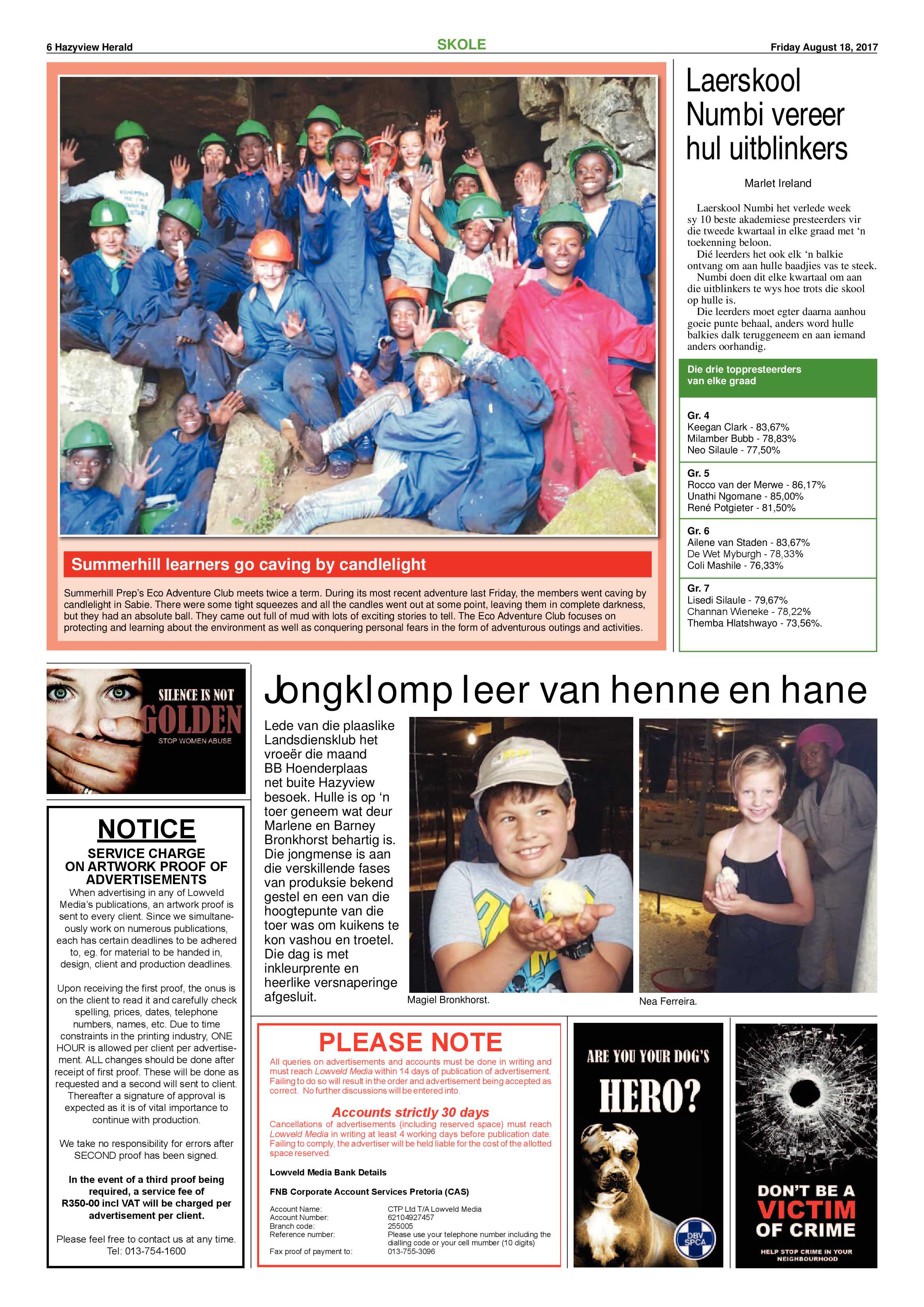 Hazyview Herald 18 August 2017 page 6