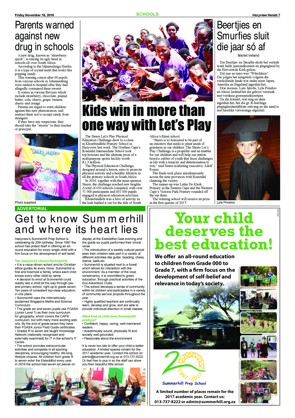 Hazyview Herald 18 November 2016 page 7