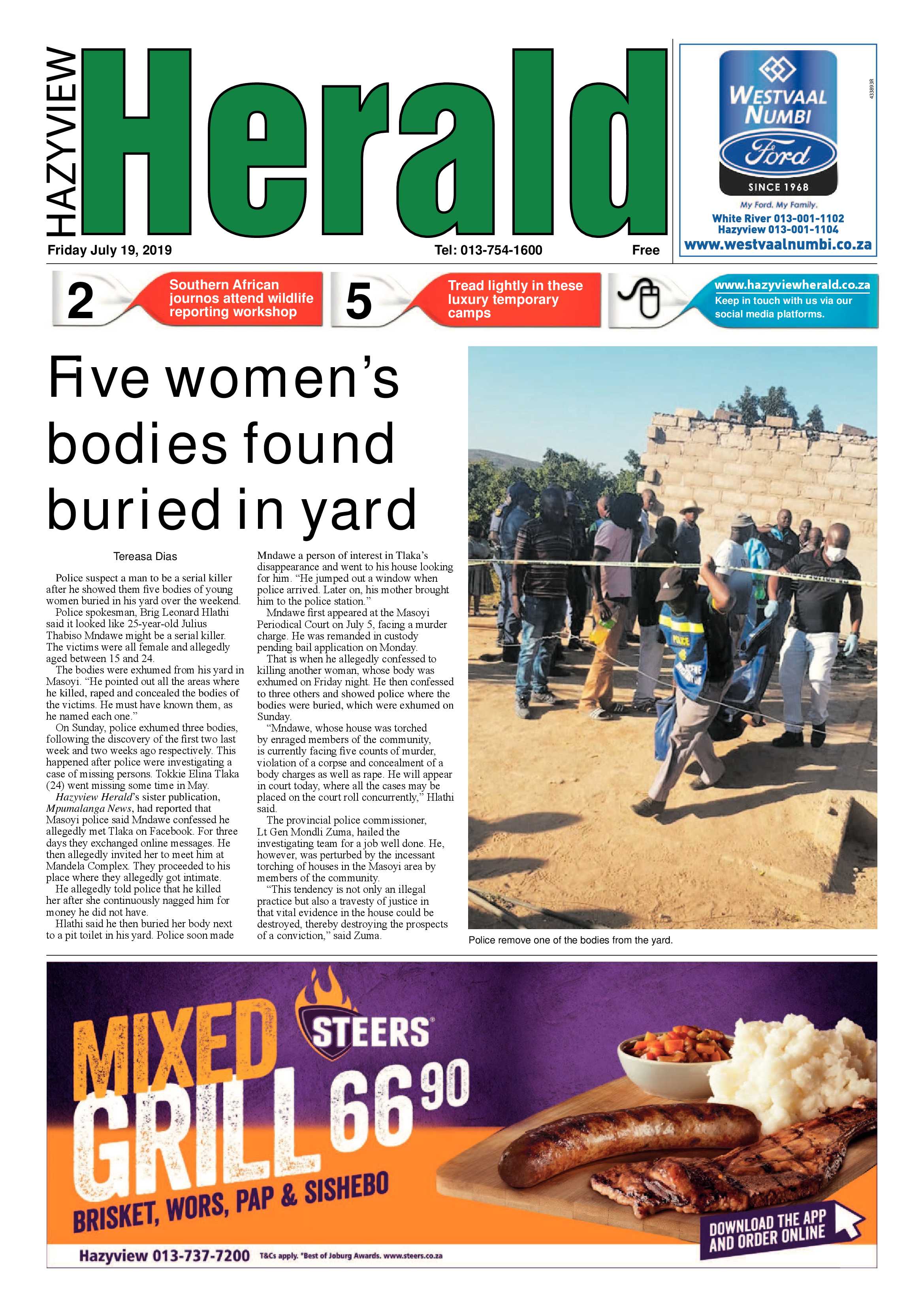 Hazyview Herald 19 July 2019 page 1