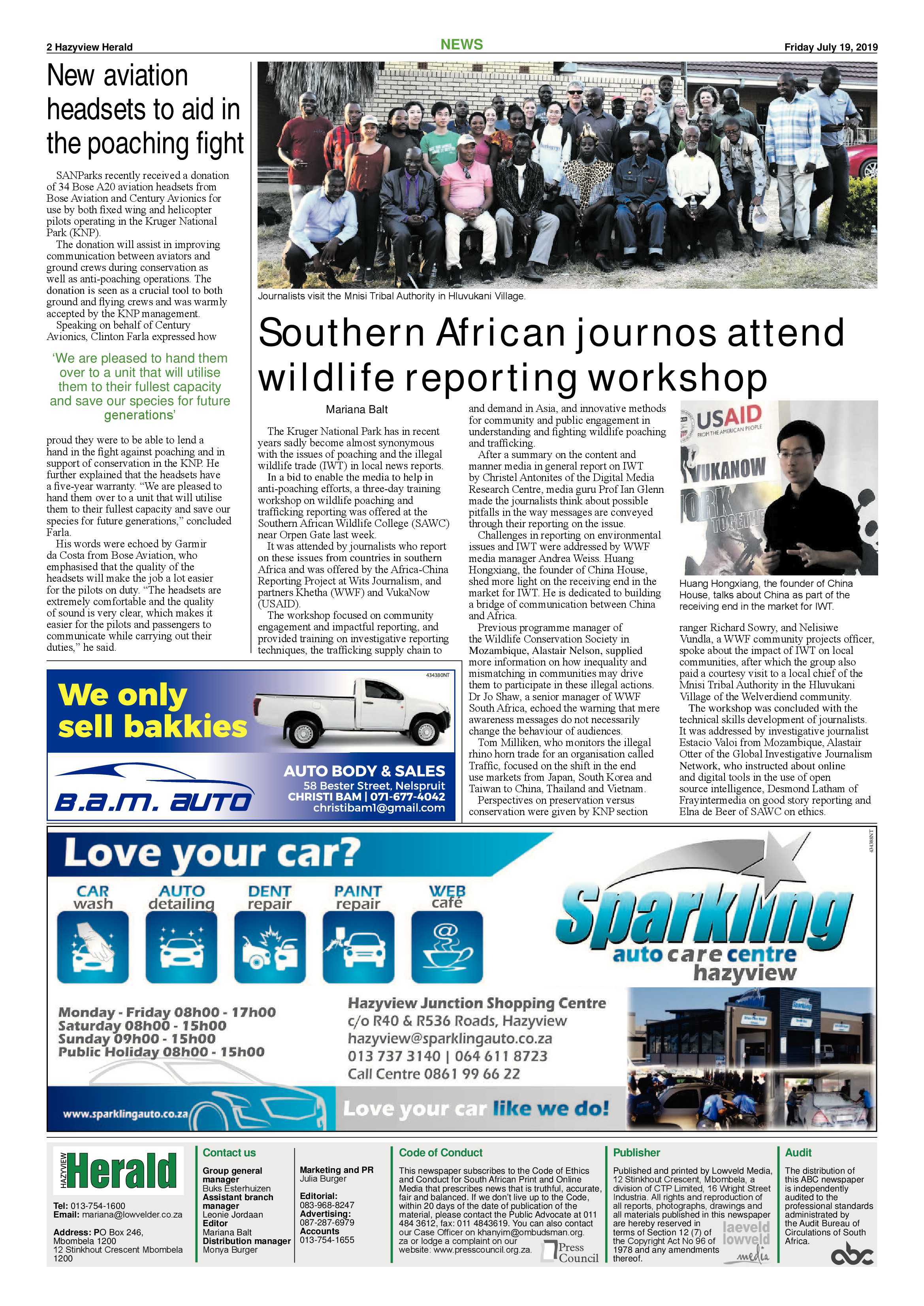 Hazyview Herald 19 July 2019 page 2