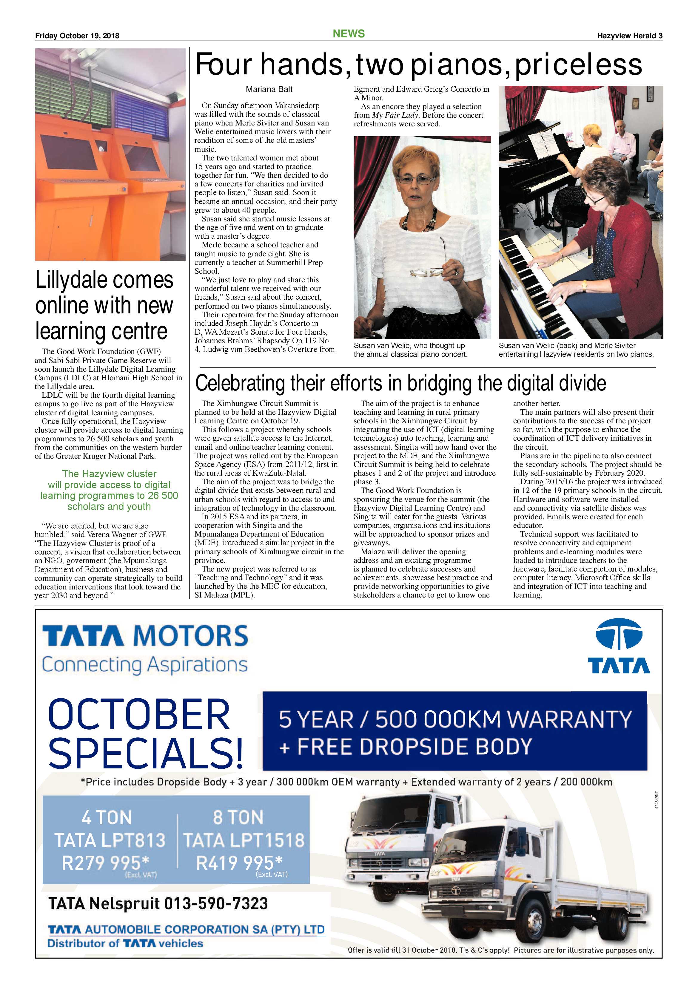 Hazyview Herald 19 October 2018 page 3