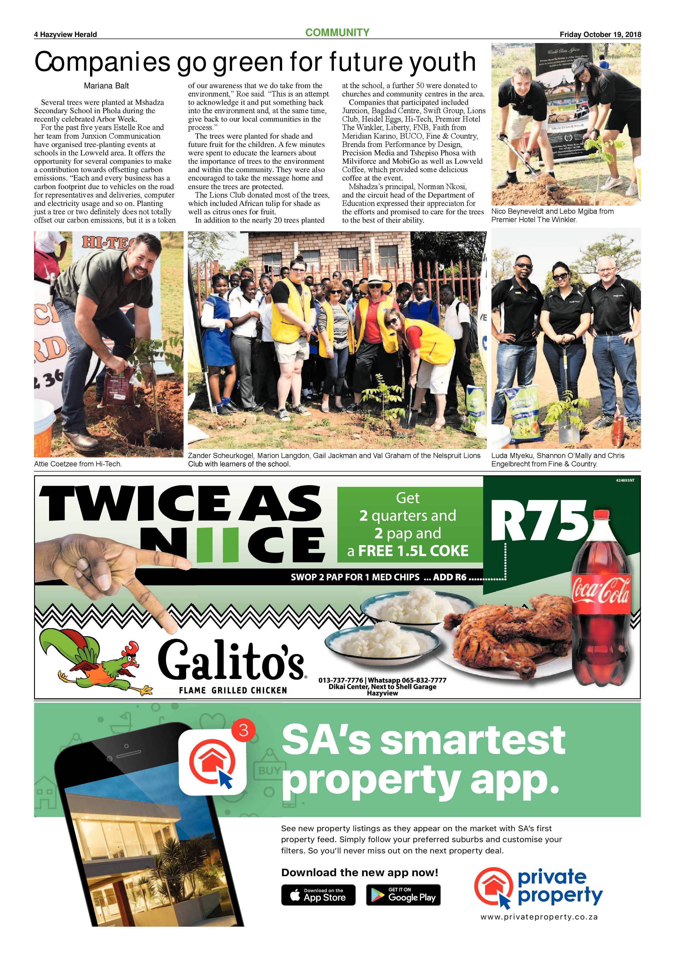 Hazyview Herald 19 October 2018 page 4