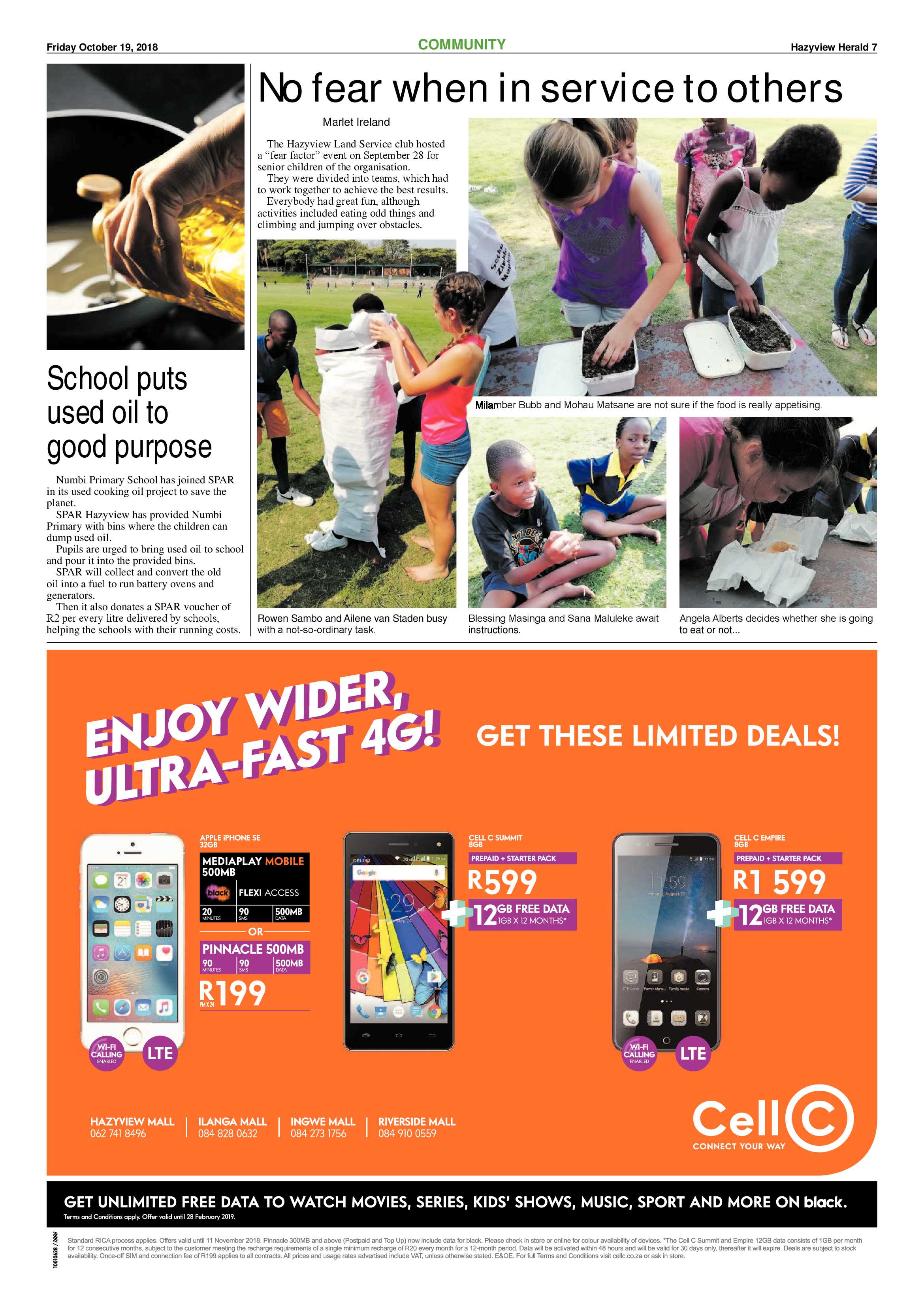 Hazyview Herald 19 October 2018 page 7