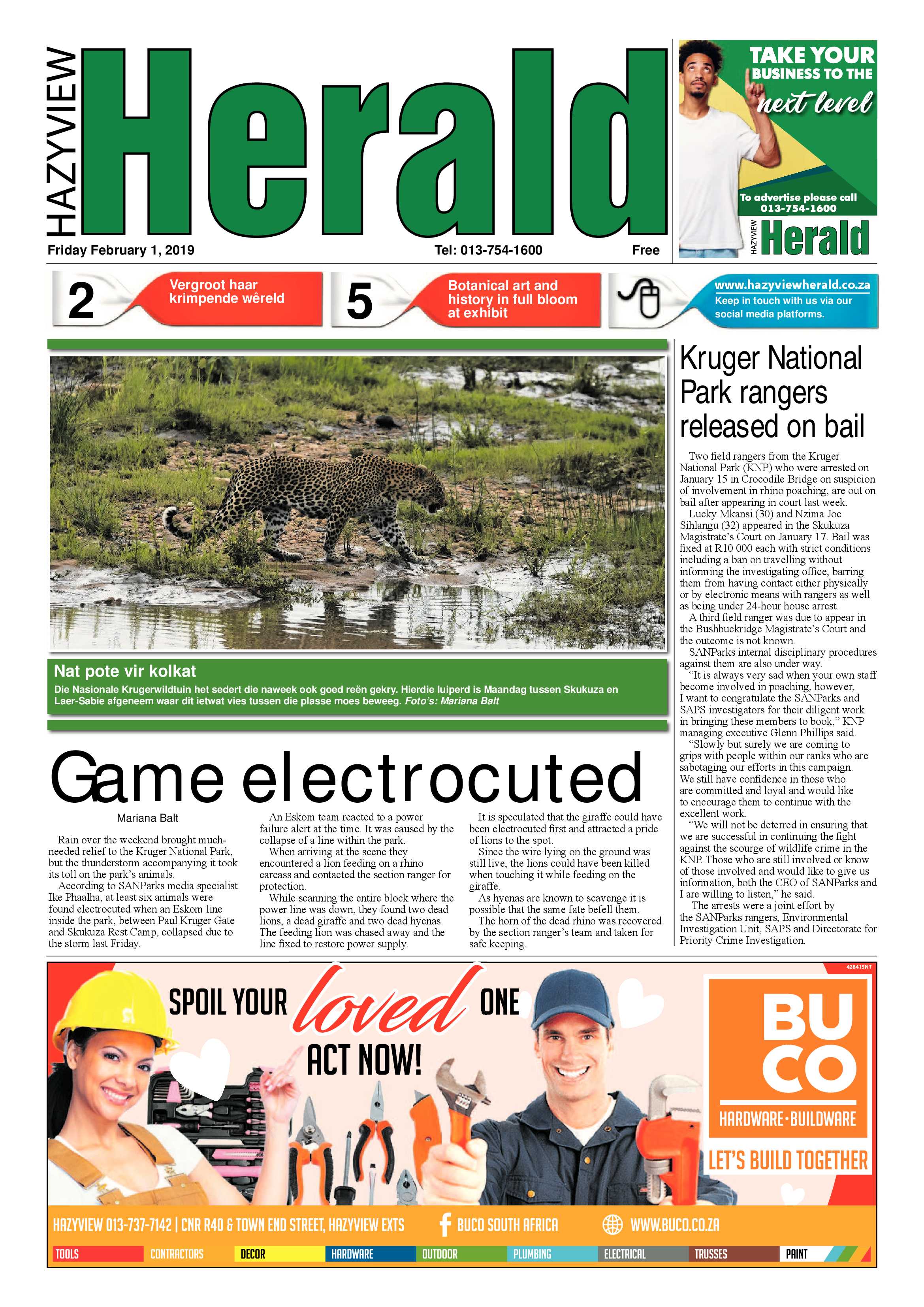 Hazyview Herald 1February 2019 page 1