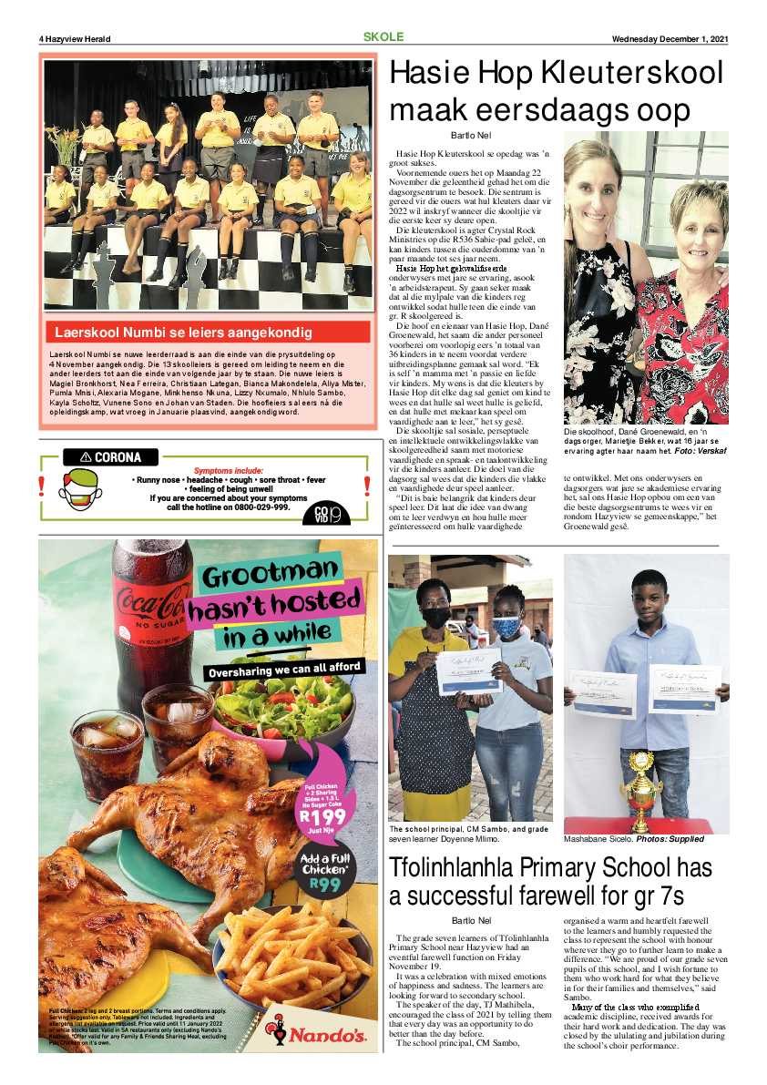 Hazyview Herald 1 December 2021 page 4