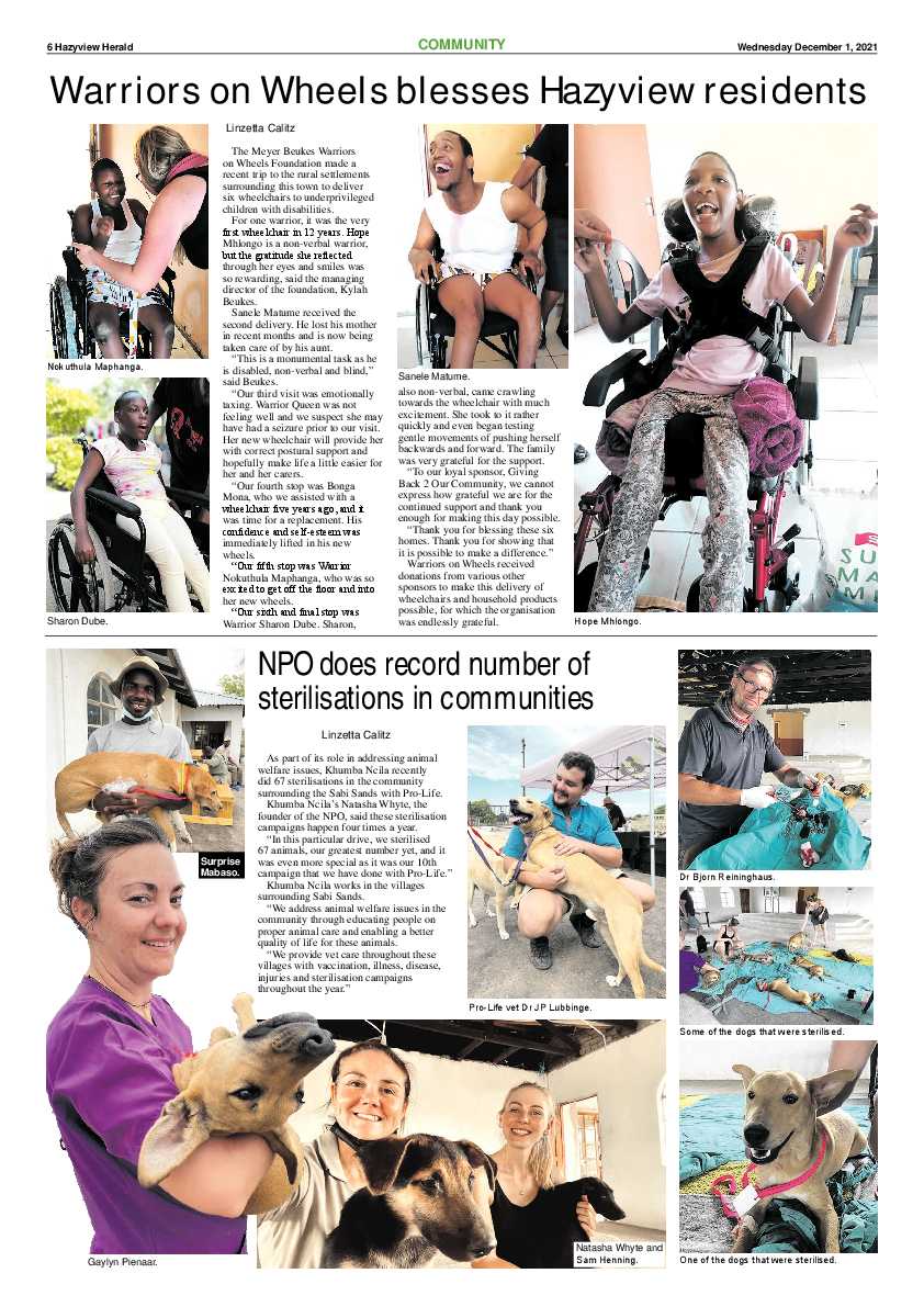 Hazyview Herald 1 December 2021 page 6