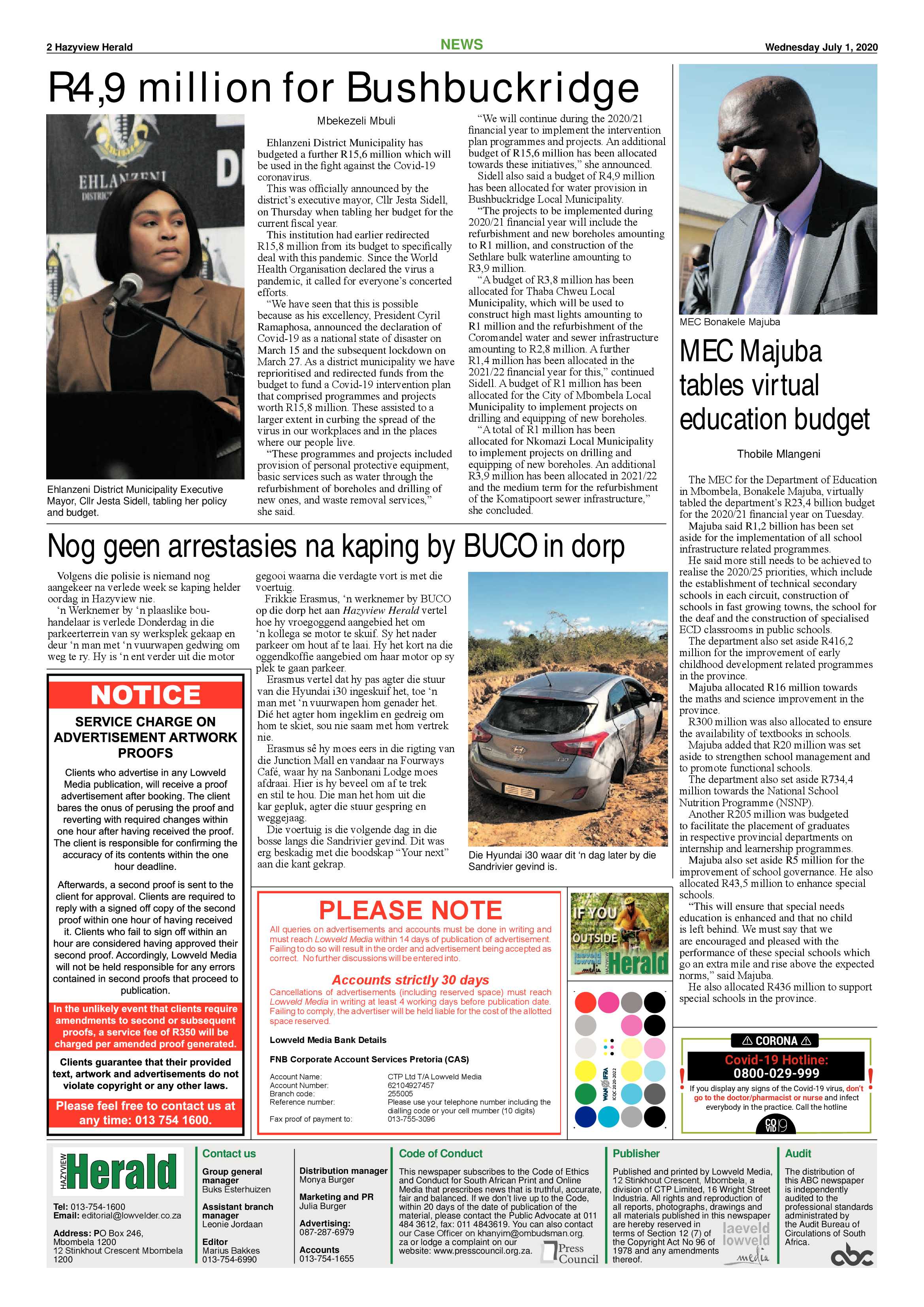 Hazyview Herald 1 July 2020 page 2