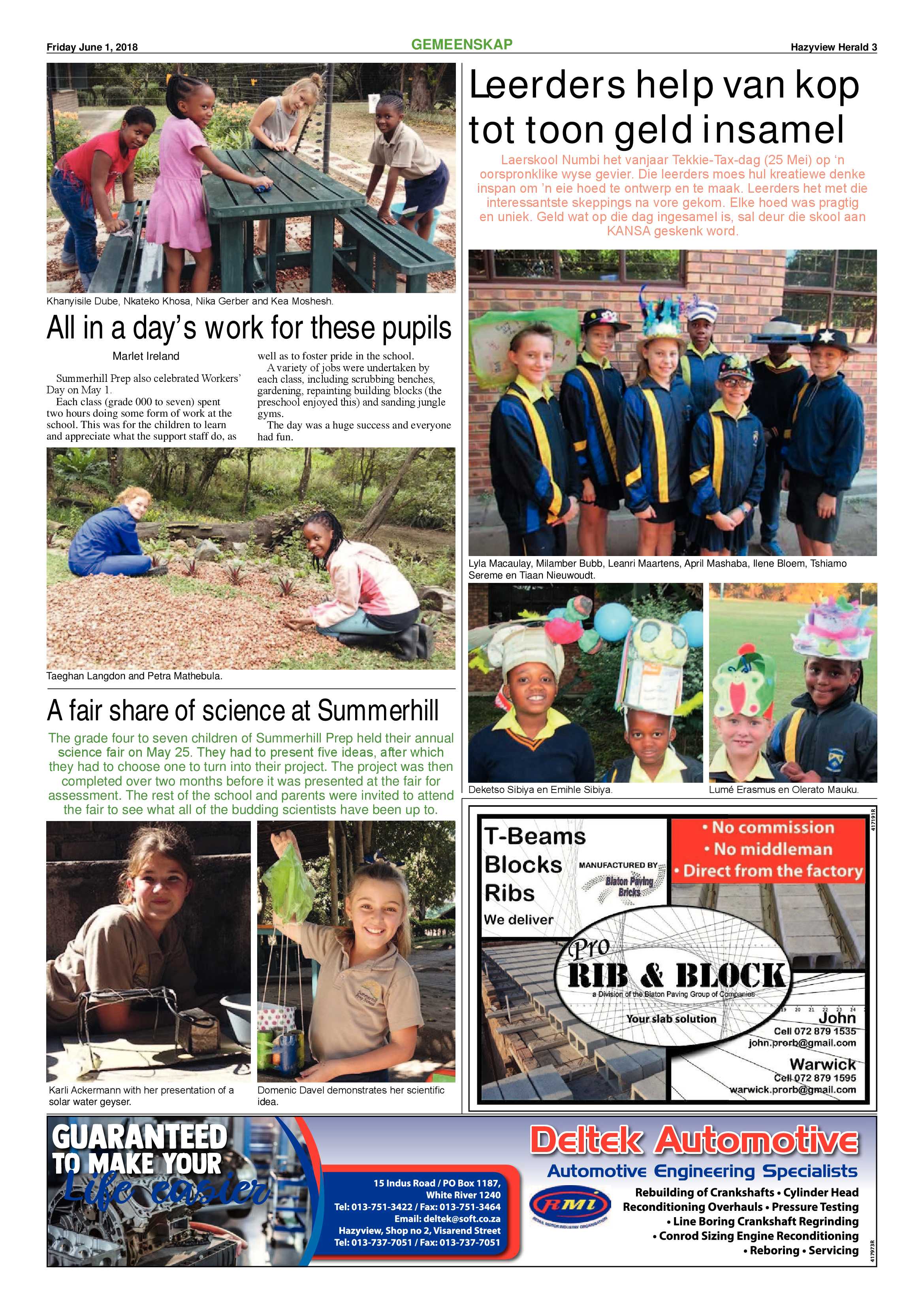 Hazyview Herald 1 June 2018 page 3