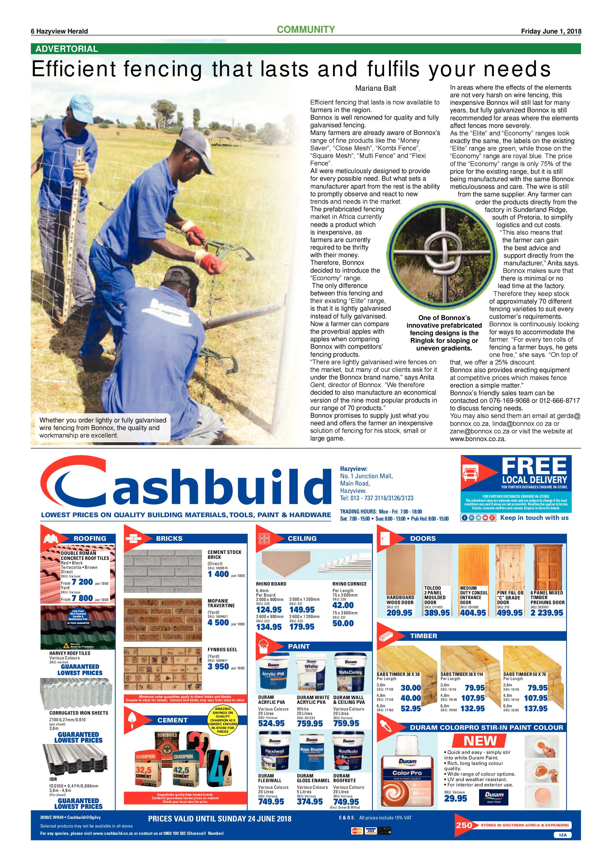 Hazyview Herald 1 June 2018 page 6