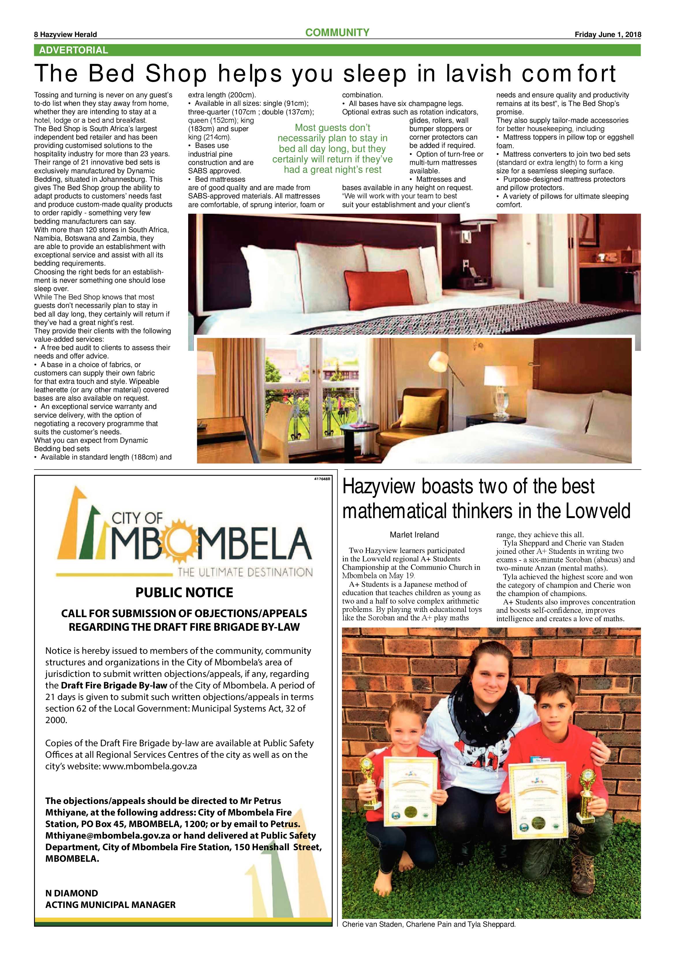 Hazyview Herald 1 June 2018 page 8