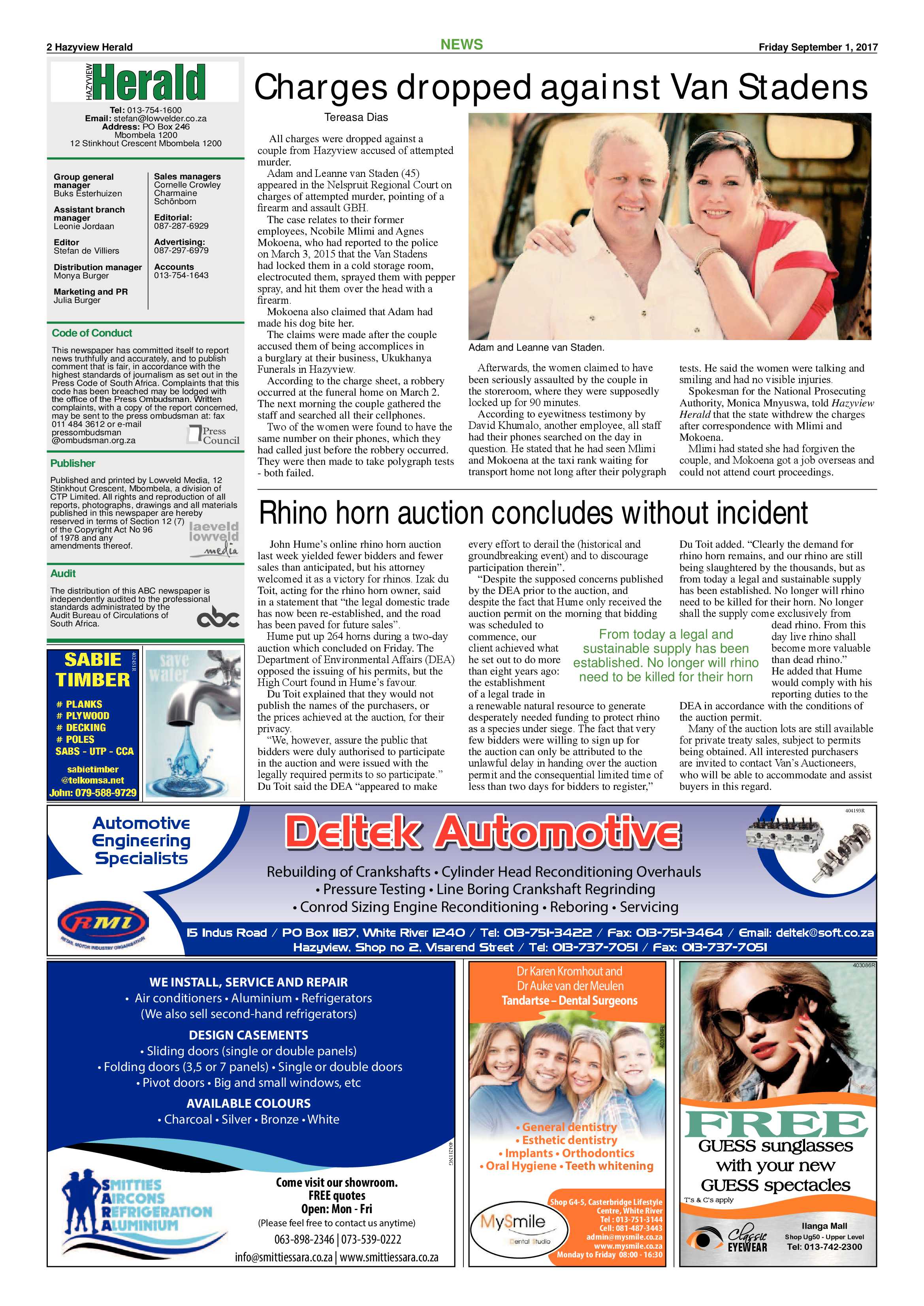 Hazyview Herald 1 September 2017 page 2