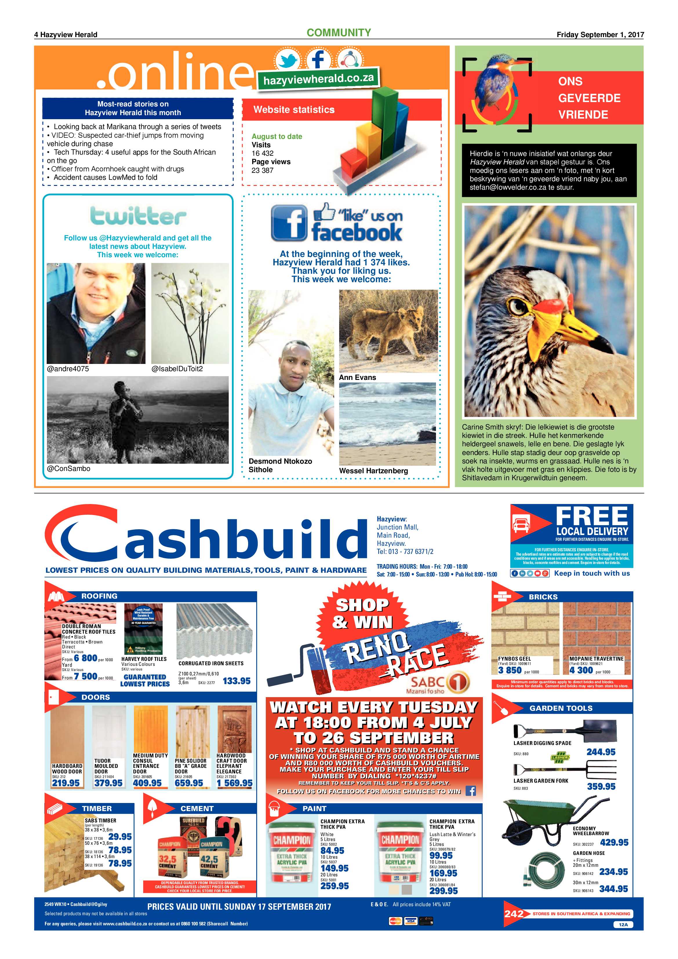 Hazyview Herald 1 September 2017 page 4