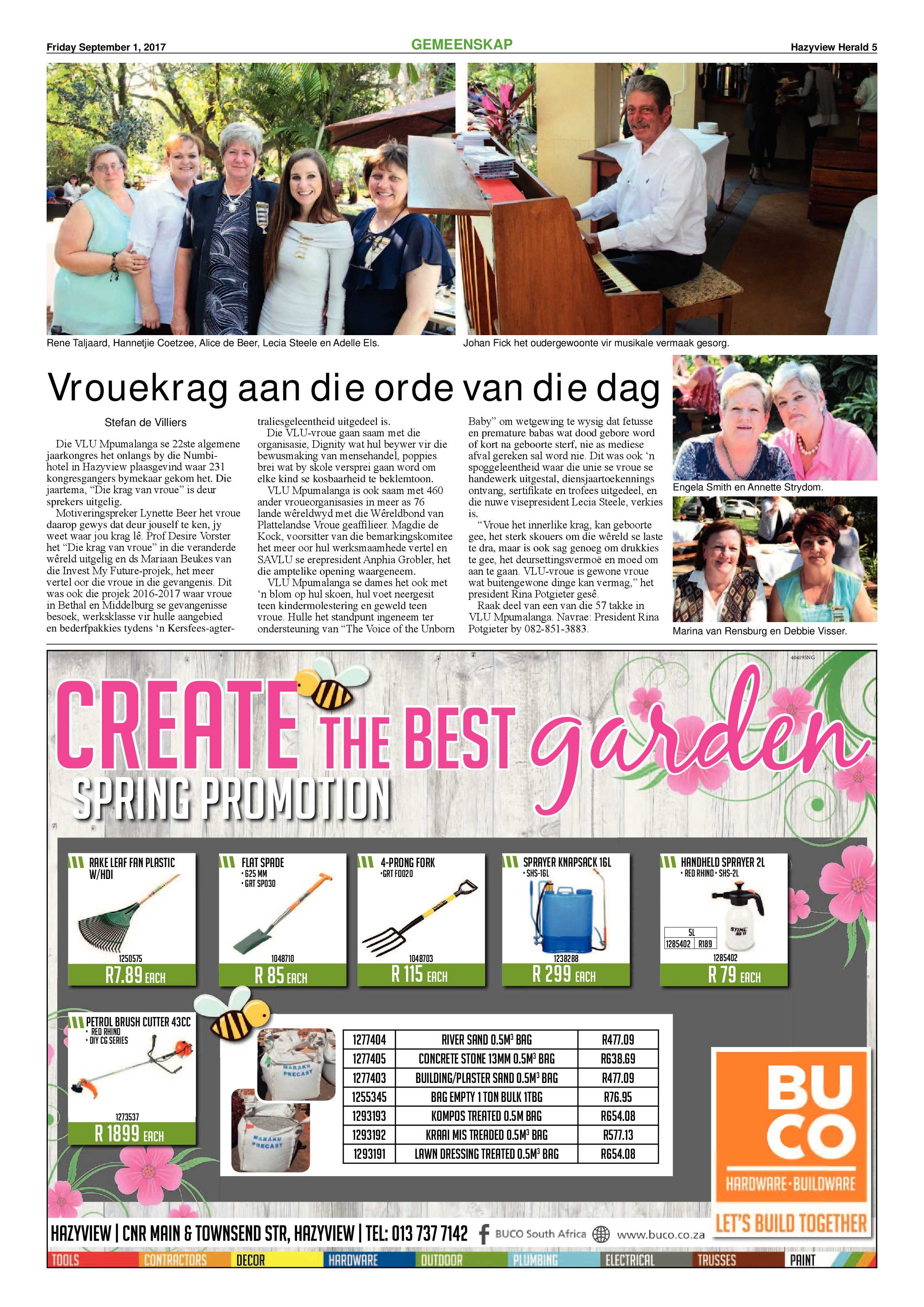 Hazyview Herald 1 September 2017 page 5