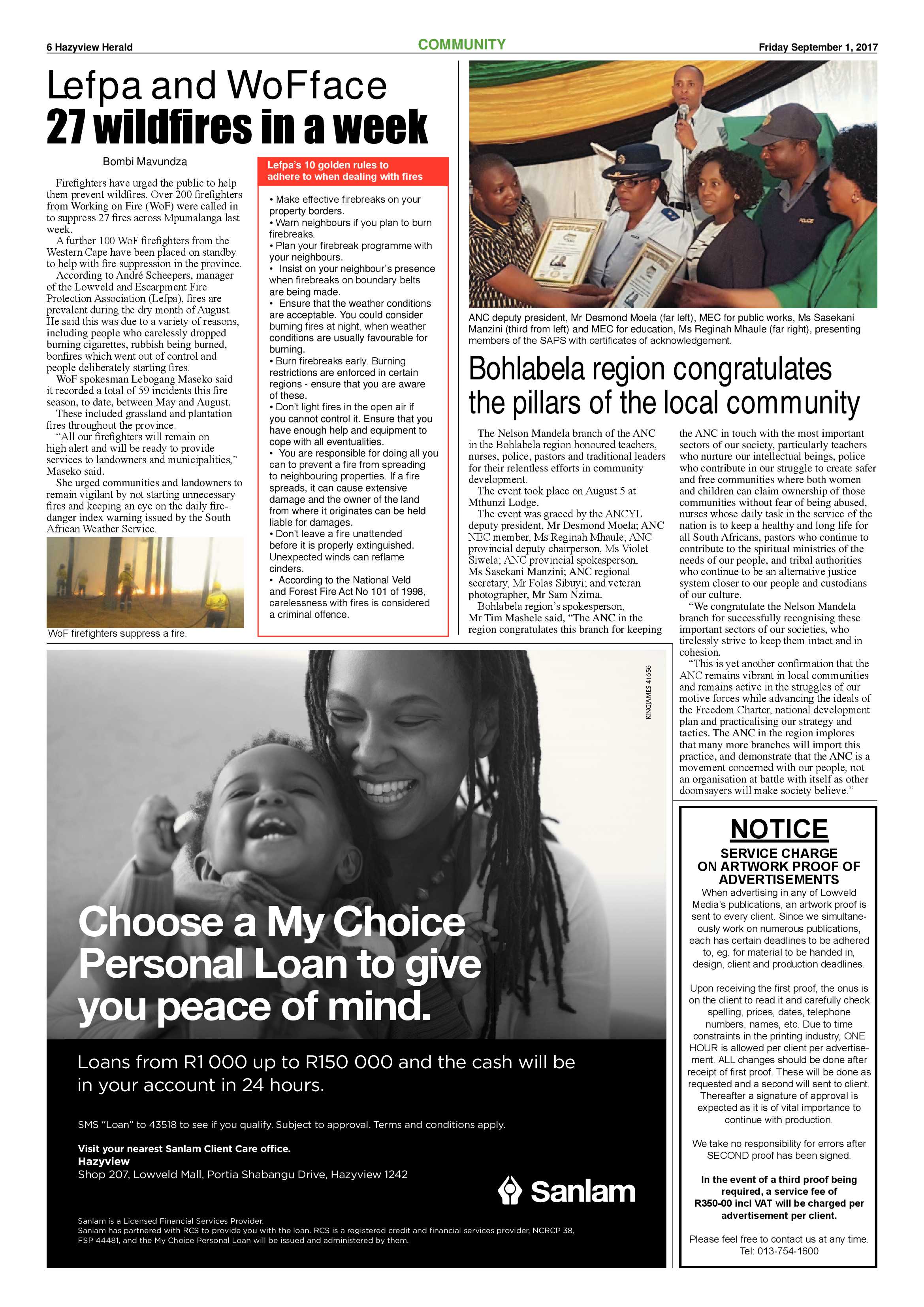 Hazyview Herald 1 September 2017 page 6