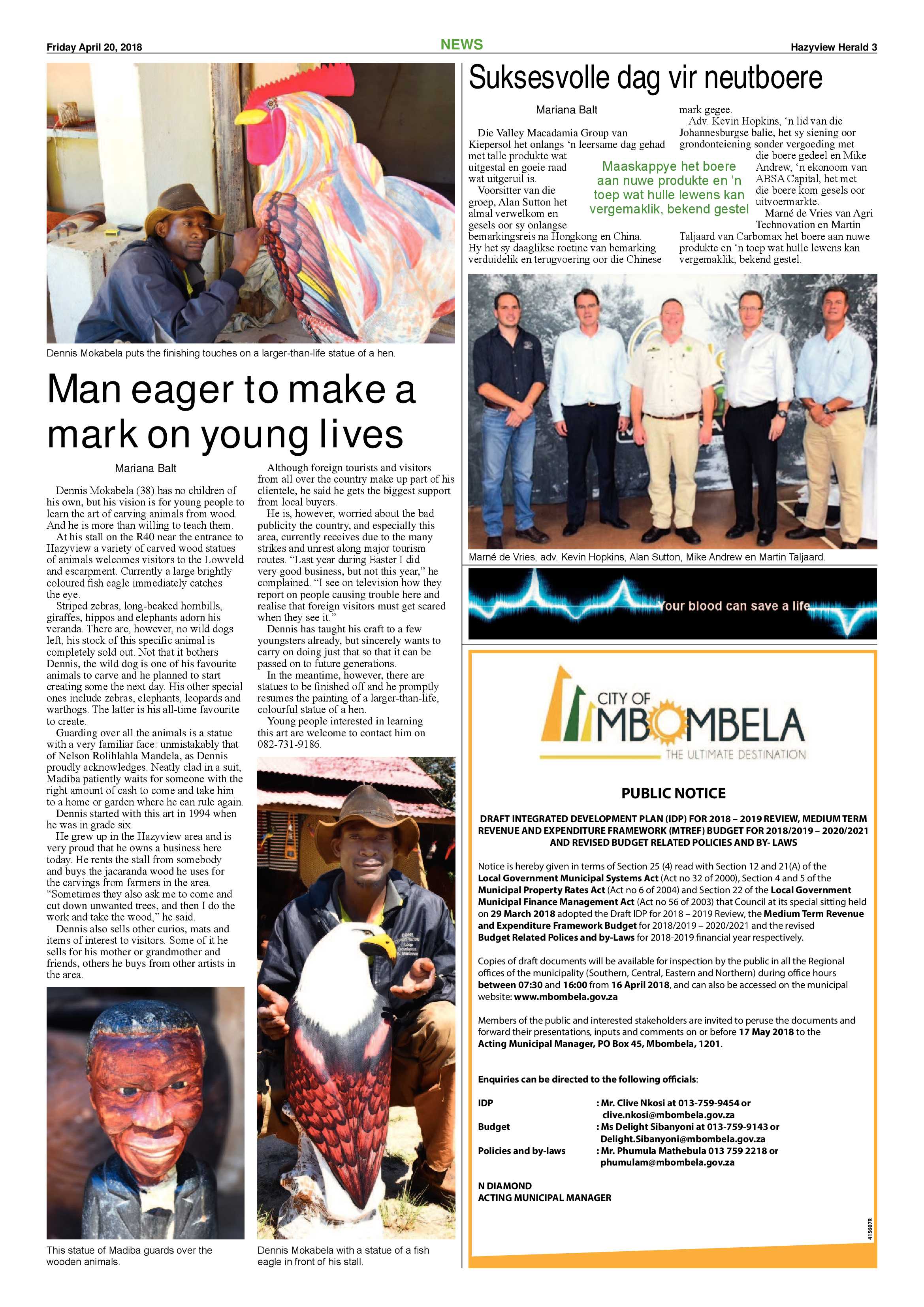 Hazyview Herald 20 April 2018 page 3