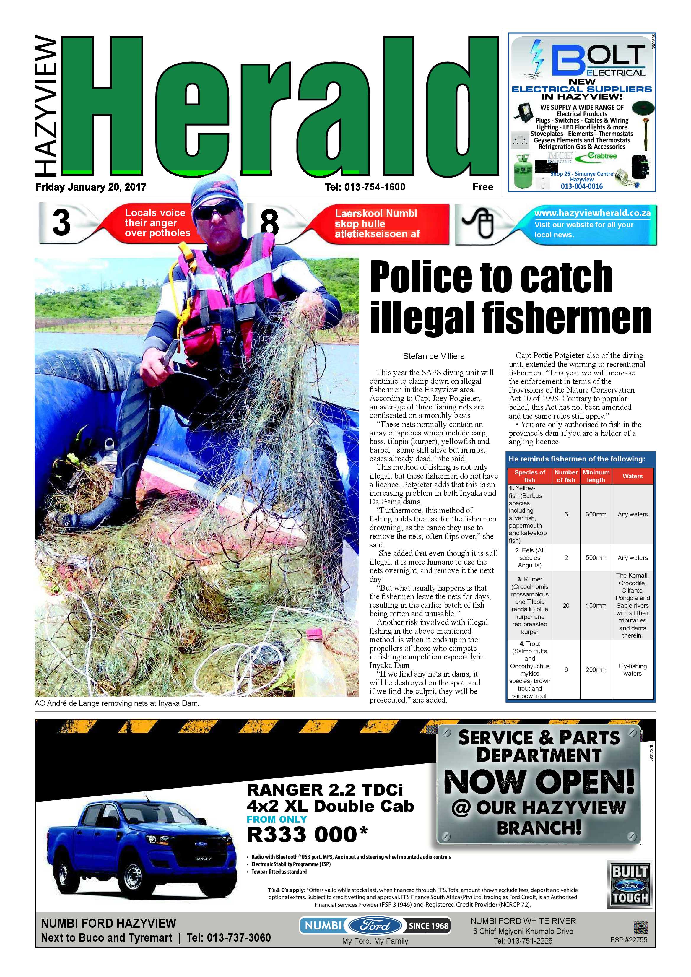 Hazyview Herald 20 January 2017 page 1