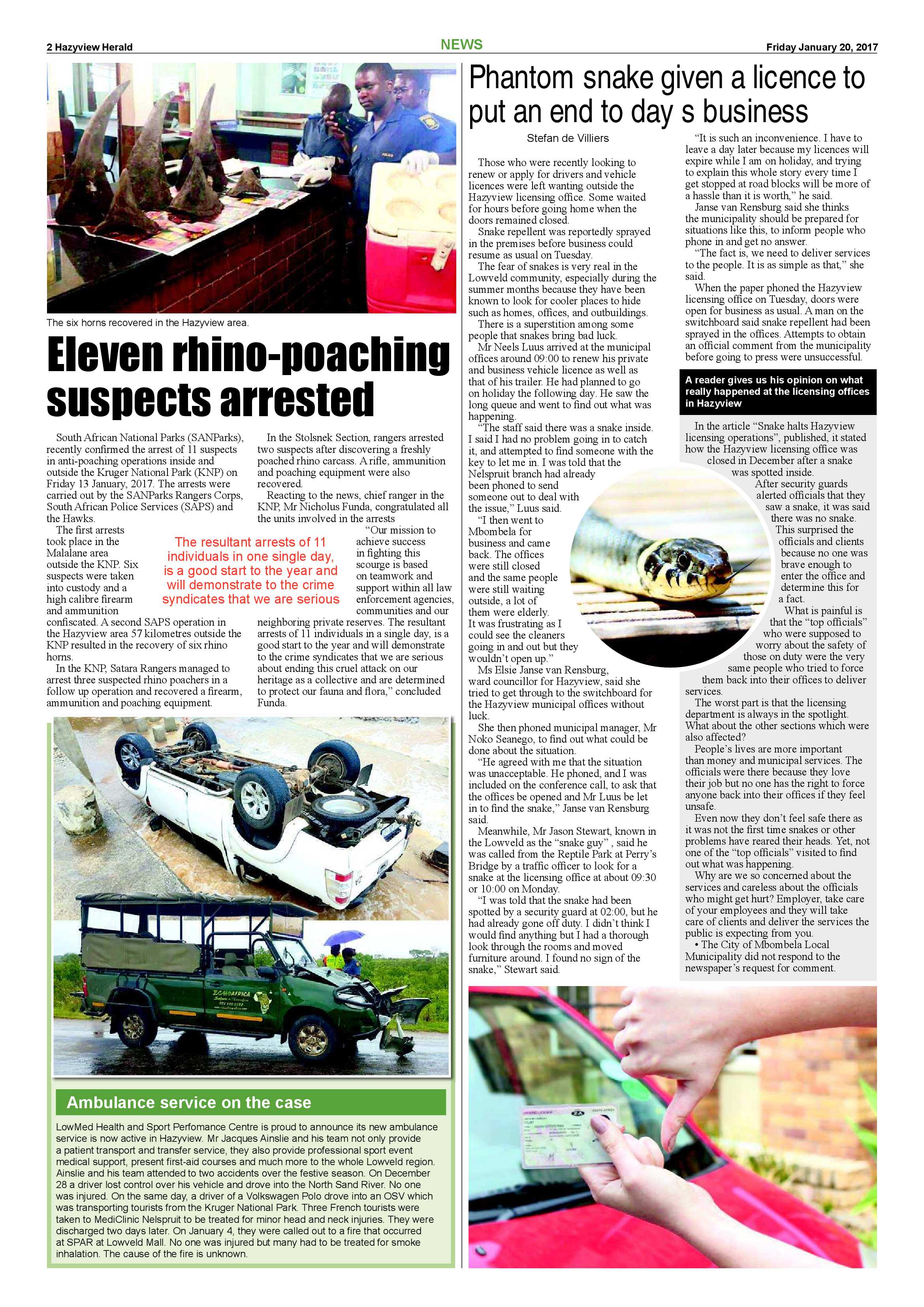 Hazyview Herald 20 January 2017 page 2
