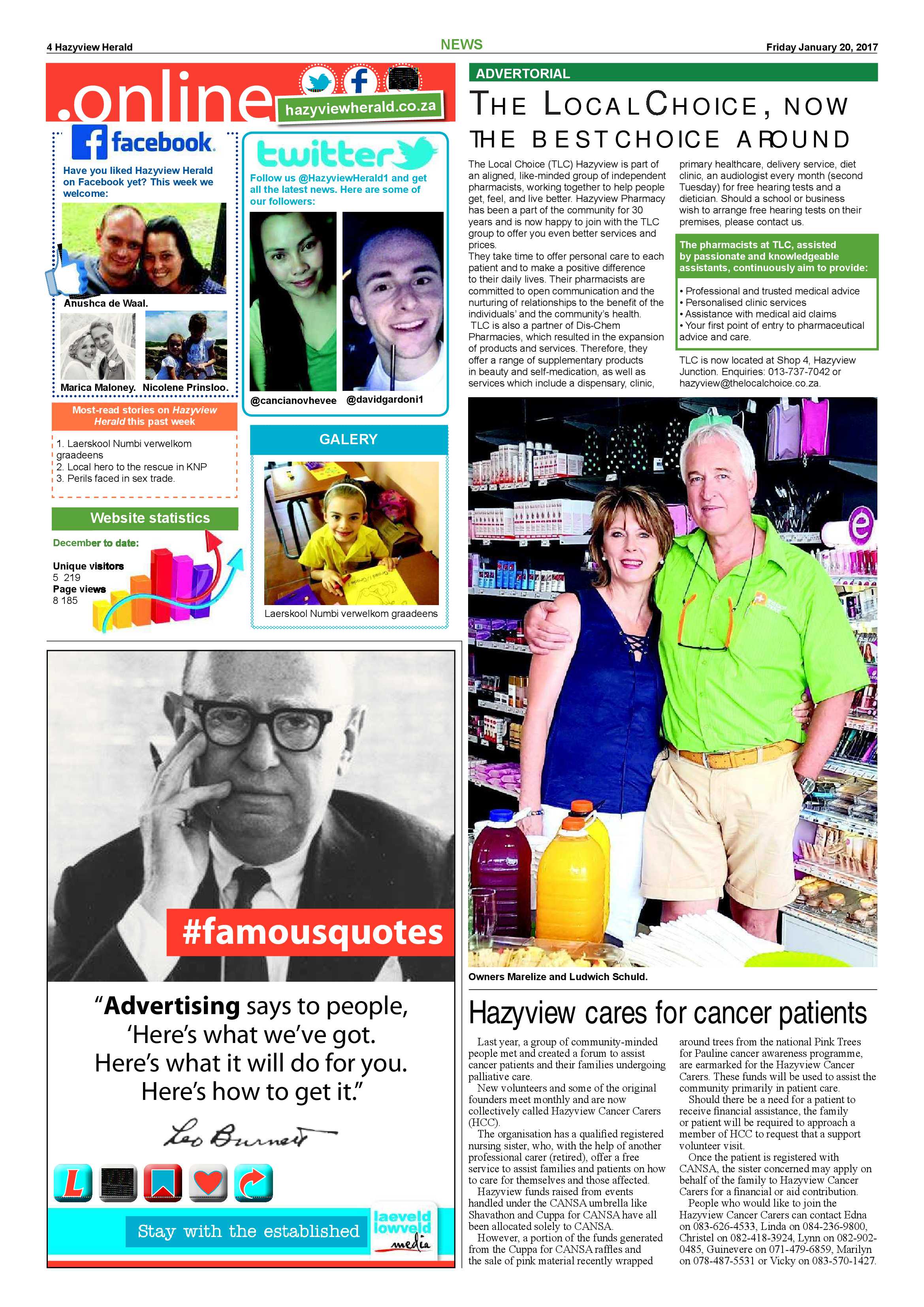 Hazyview Herald 20 January 2017 page 4
