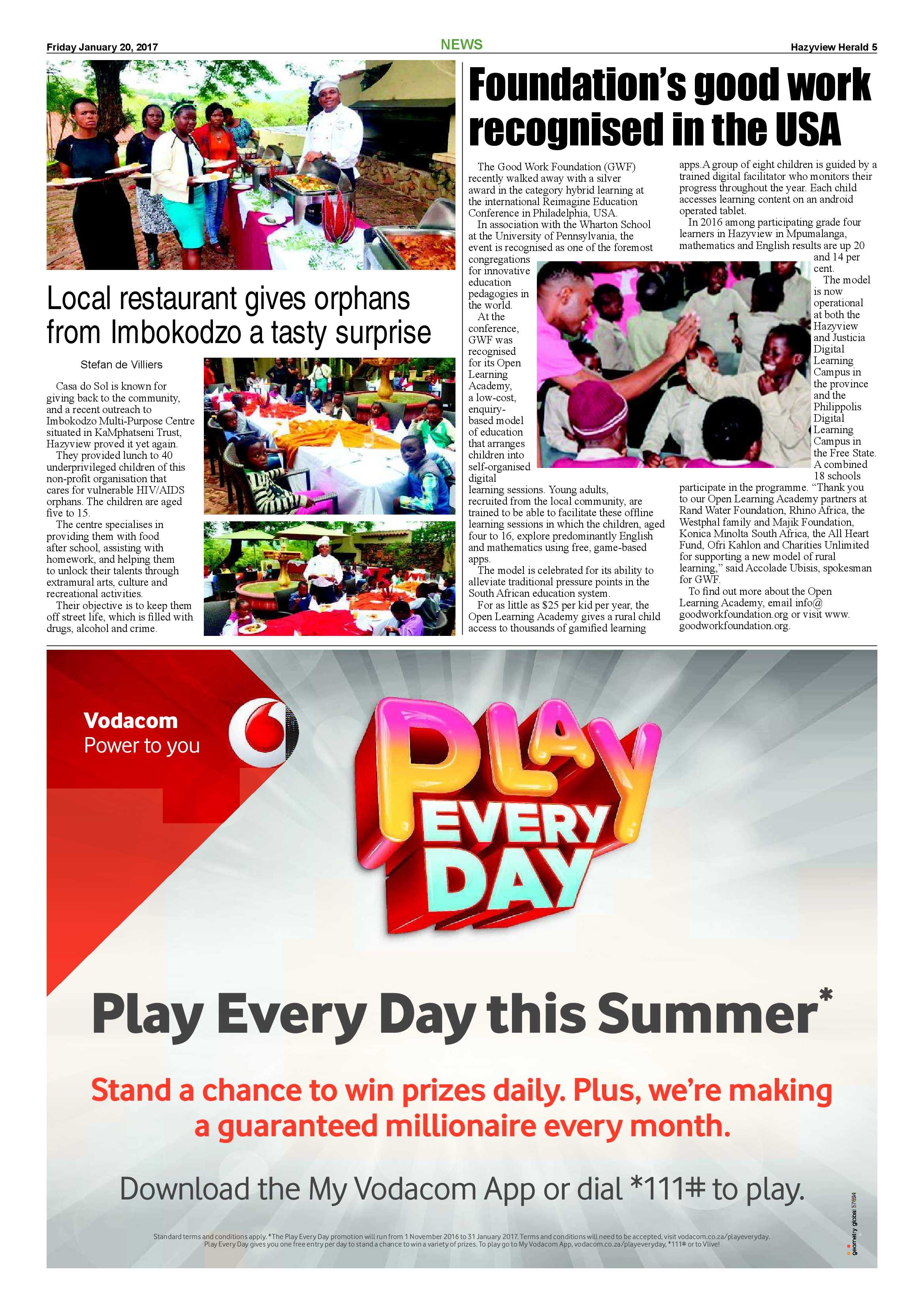 Hazyview Herald 20 January 2017 page 5