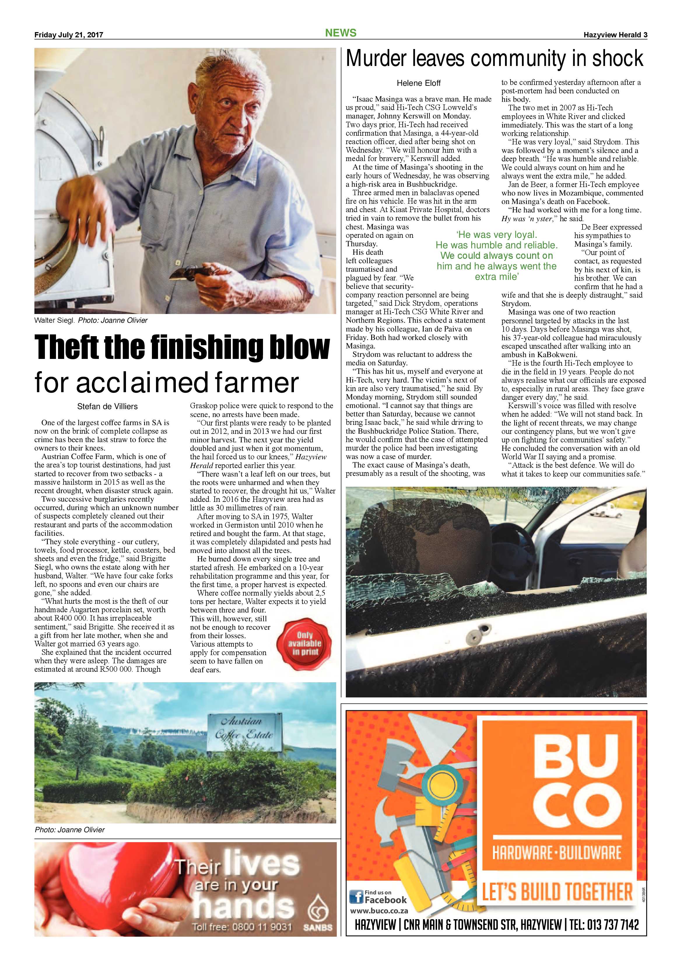 Hazyview Herald 21 July 2017 page 3