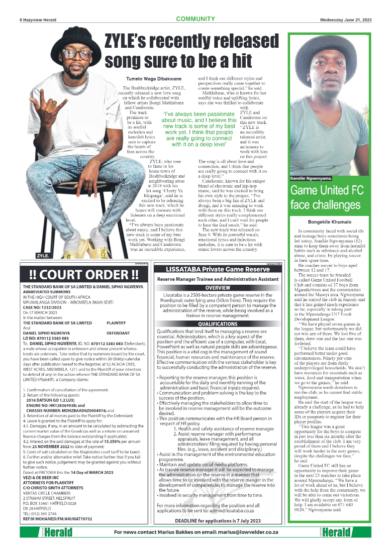 Hazyview Herald 21 June 2023 page 6
