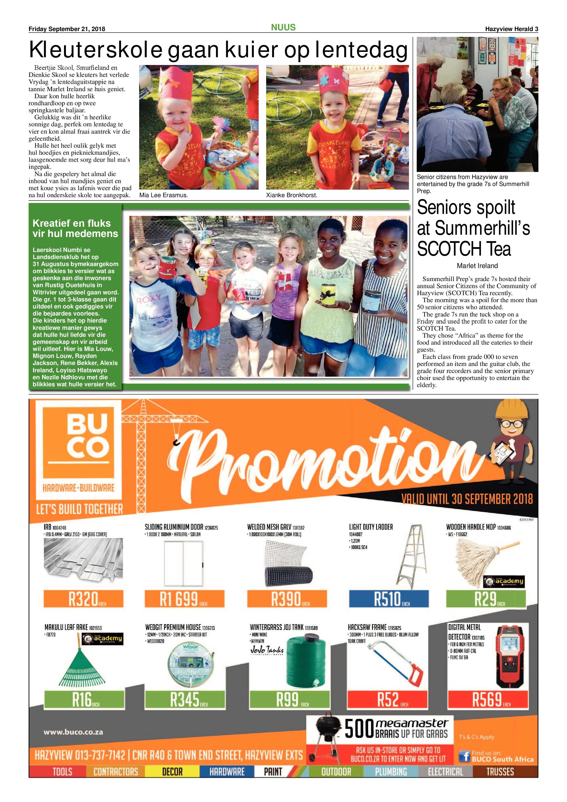 Hazyview Herald 21 September 2018 page 3
