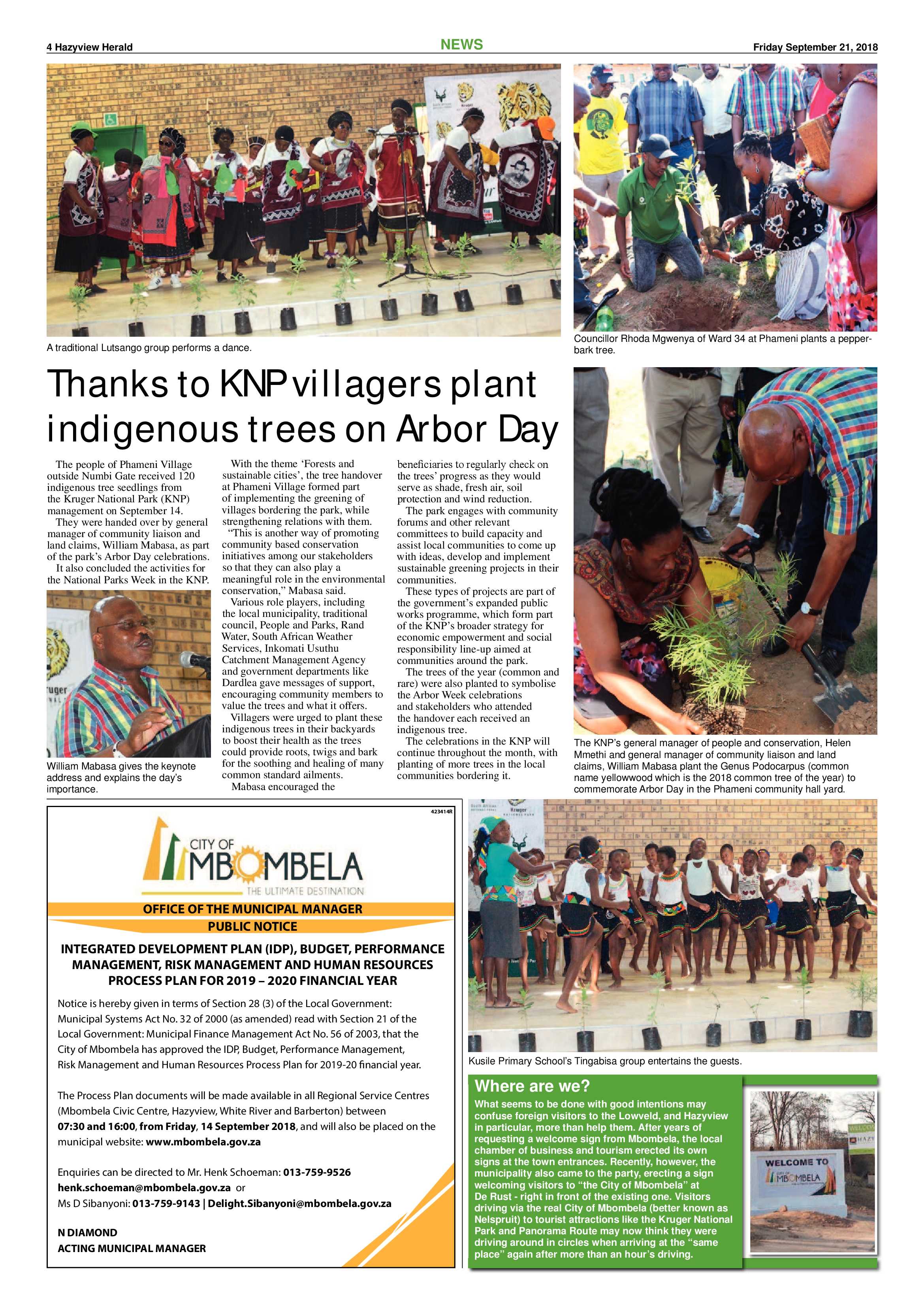 Hazyview Herald 21 September 2018 page 4