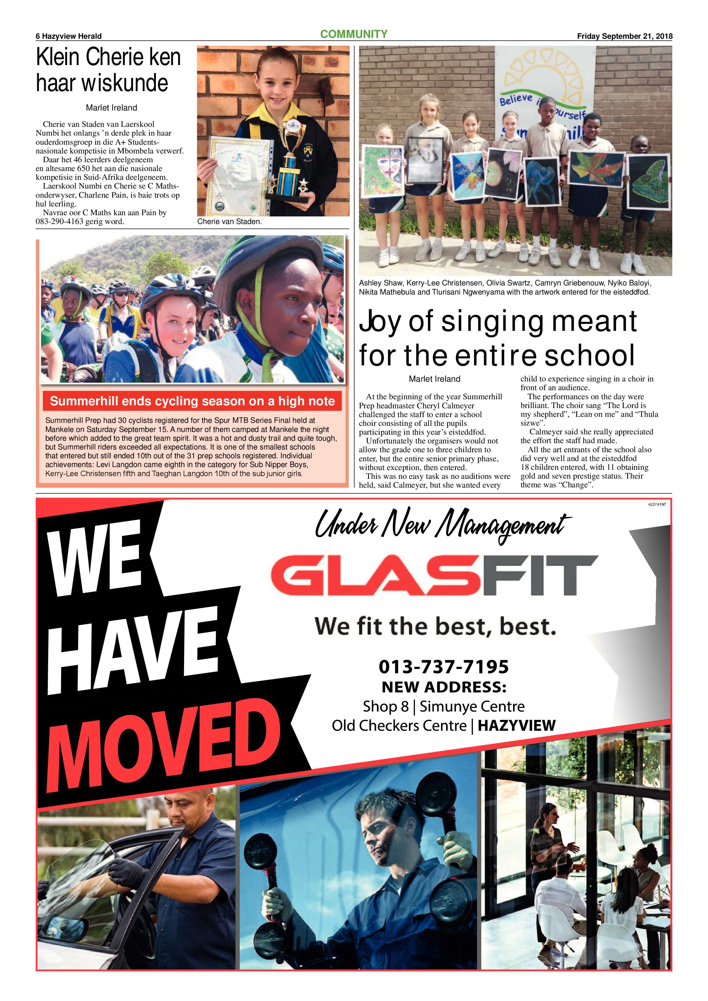Hazyview Herald 21 September 2018 page 6