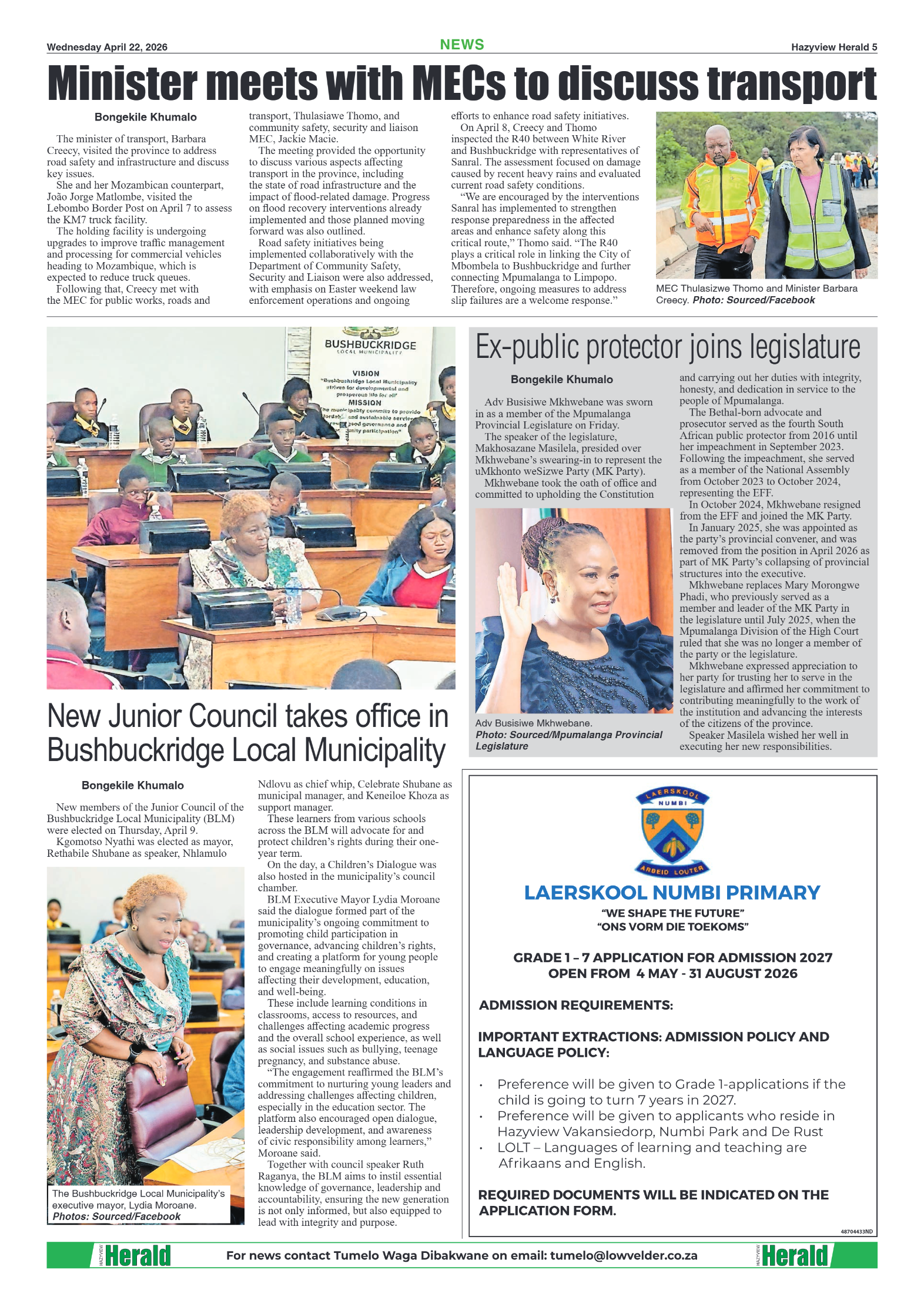 Hazyview Herald 22 April 2026 page 5