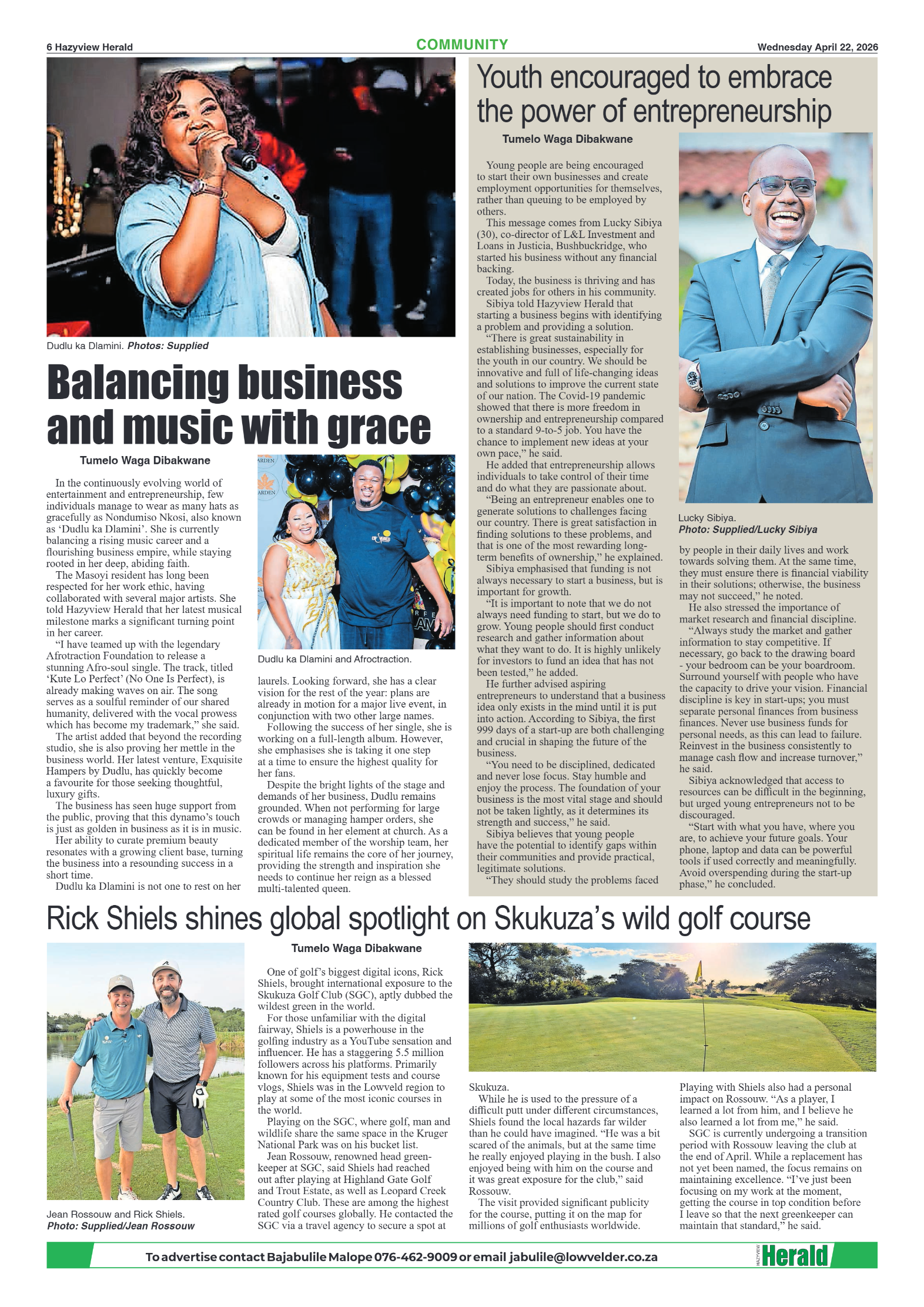 Hazyview Herald 22 April 2026 page 6