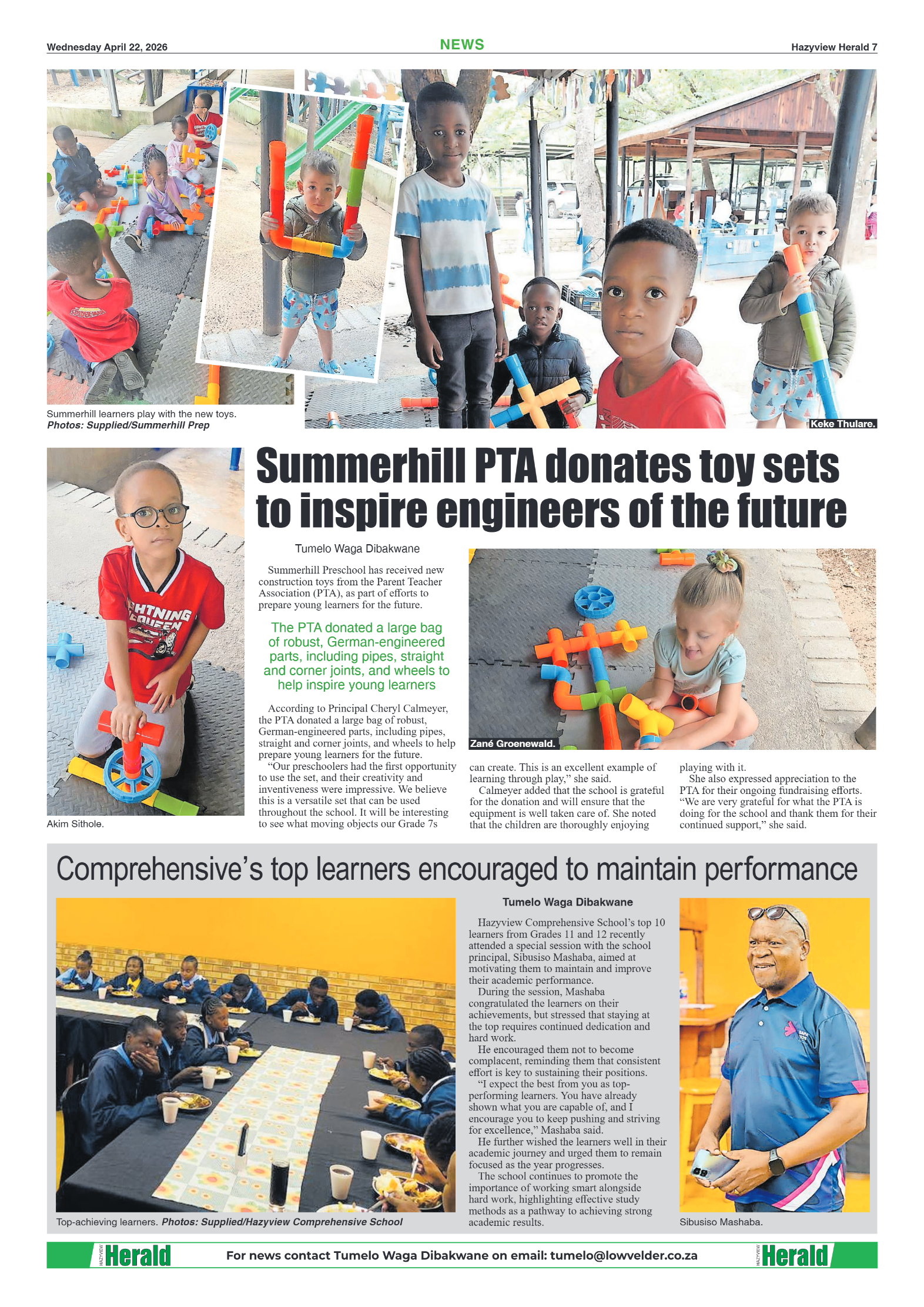 Hazyview Herald 22 April 2026 page 7