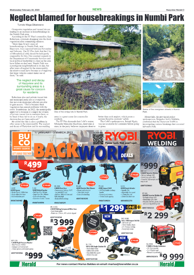 Hazyview Herald 22 February 2023 page 3