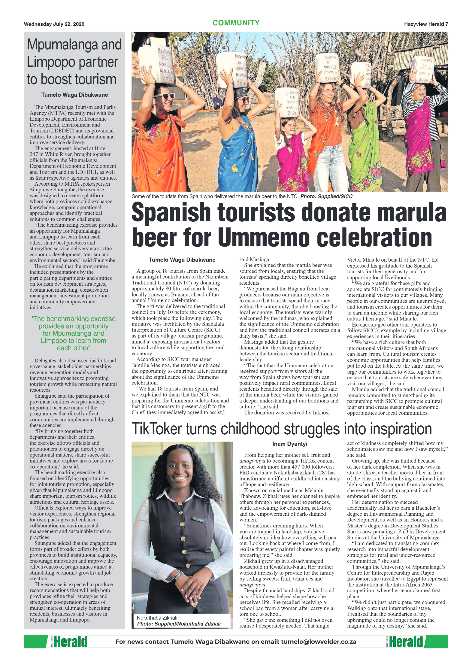 Hazyview Herald 22 July 2026 page 7