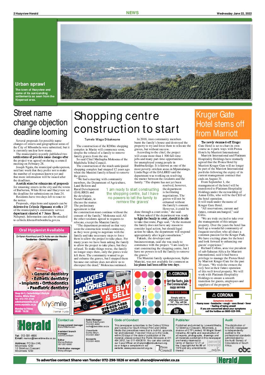 Hazyview Herald 22 June 2022 page 2